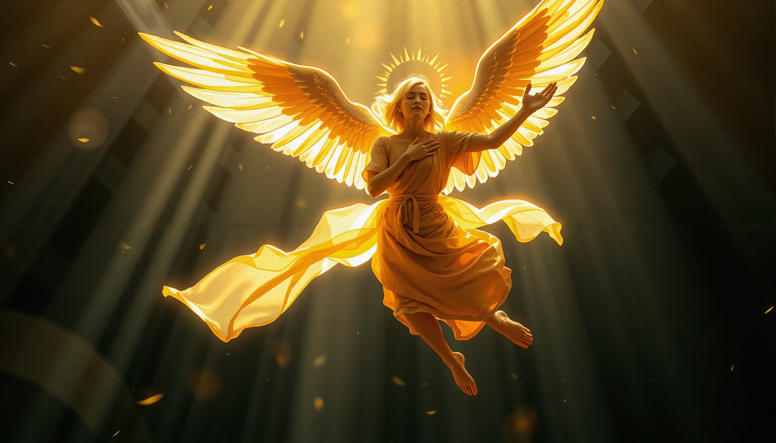 Golden Wings Ascending Grace
