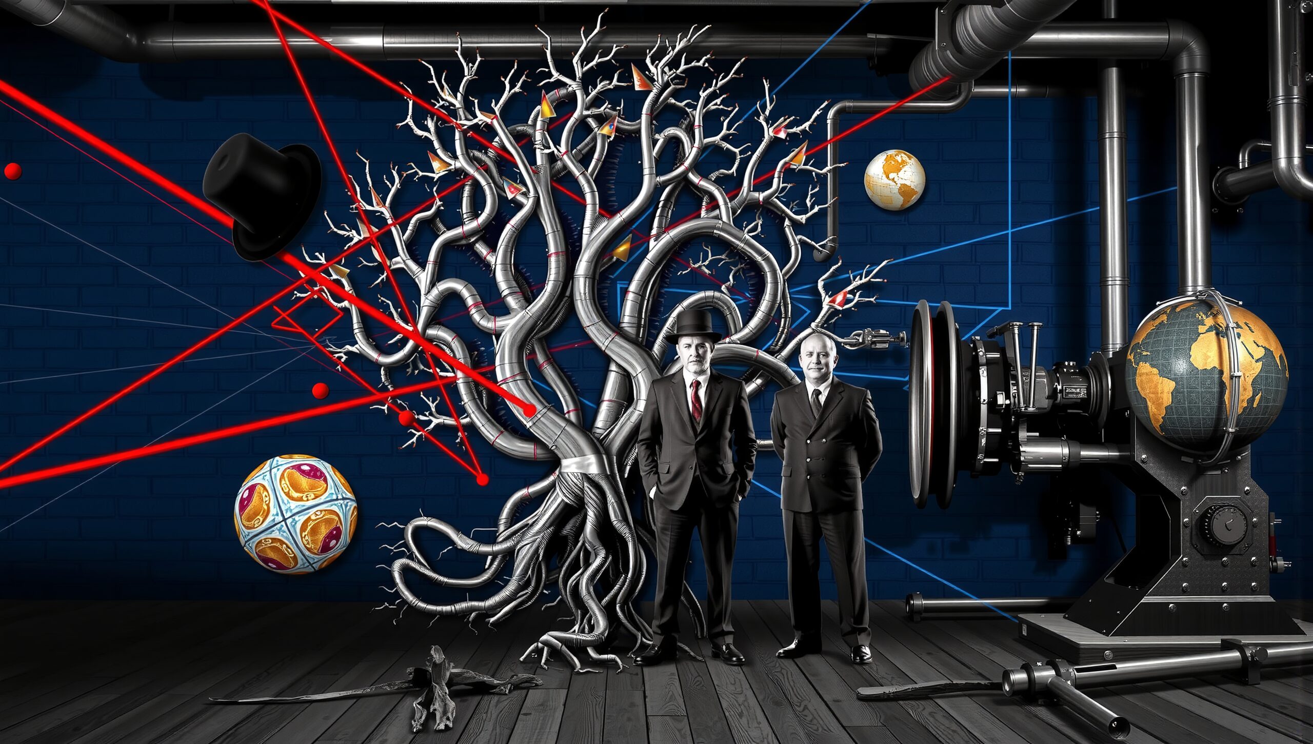 Surreal Industrial Steampunk Composition