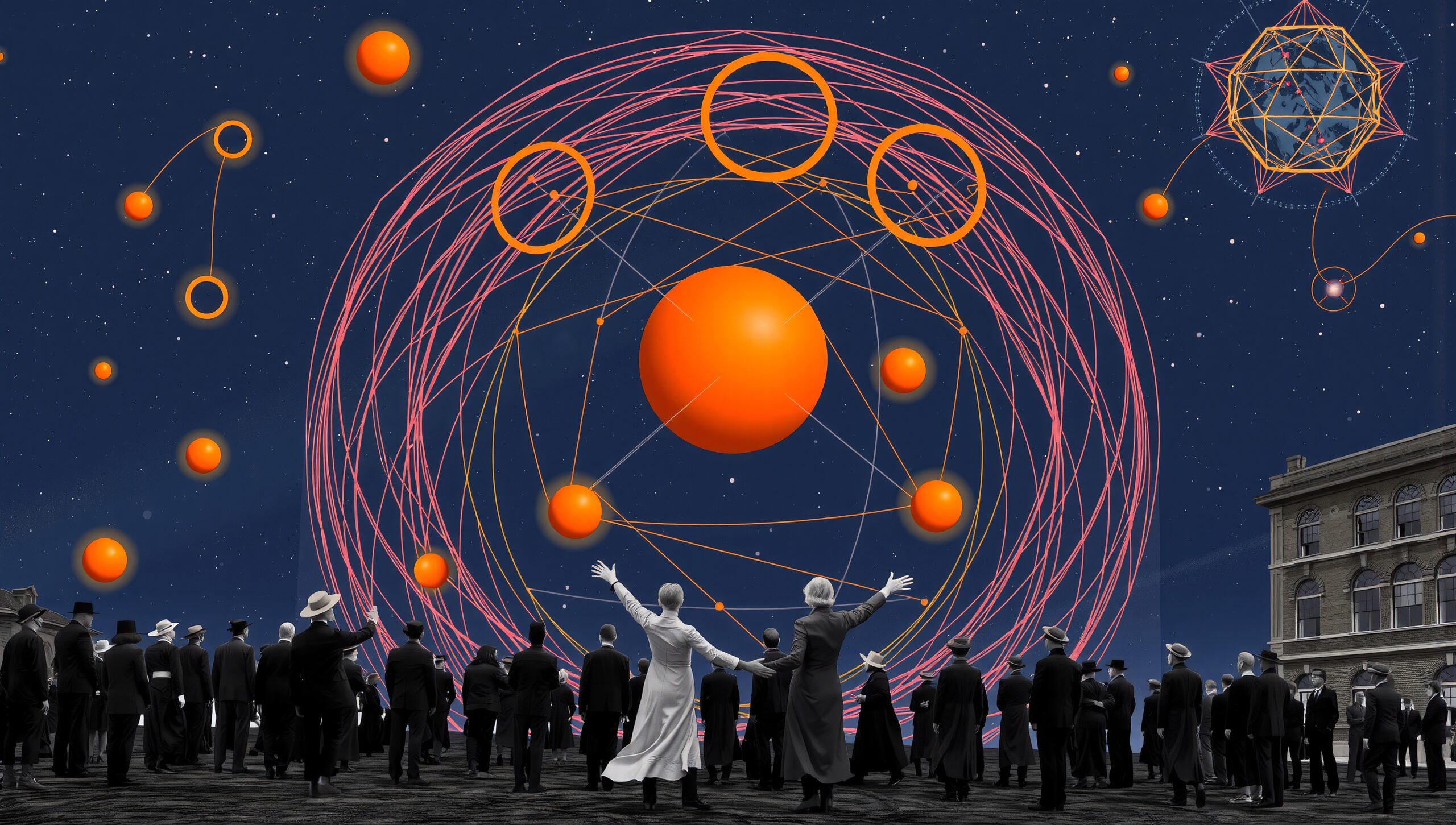 Celestial Gathering Under Night Sky