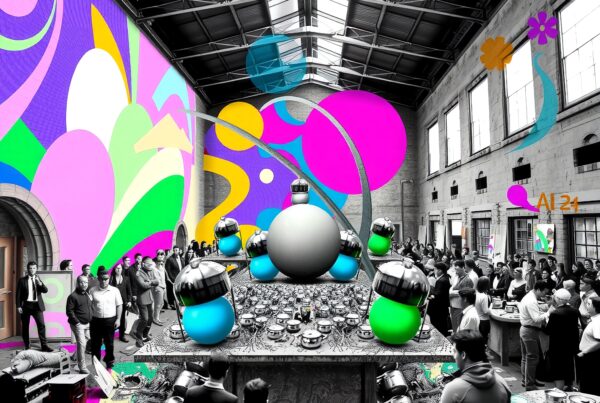 Futuristic Exhibit in Industrial Hall