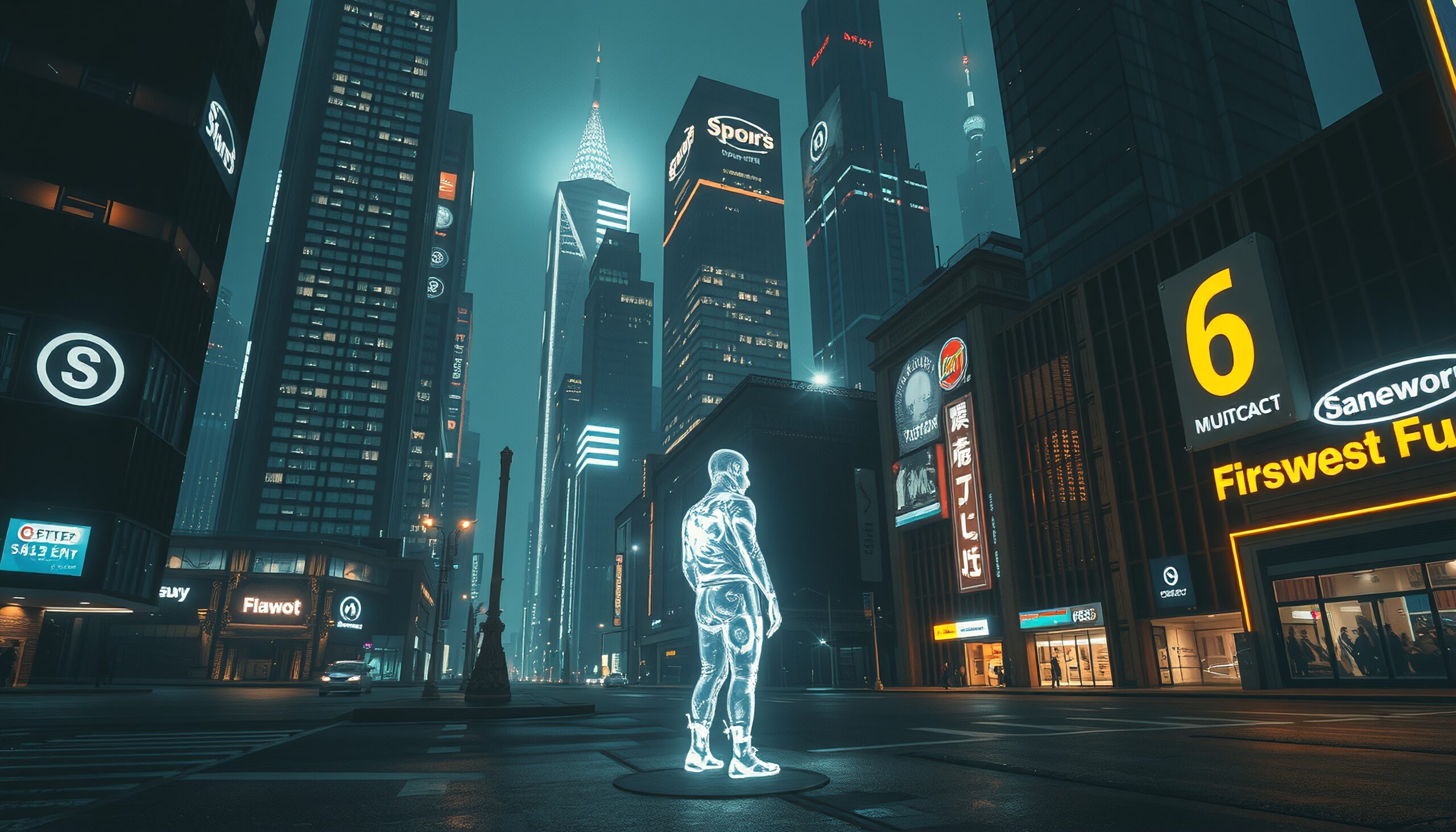Futuristic Urban Nightscape Vision
