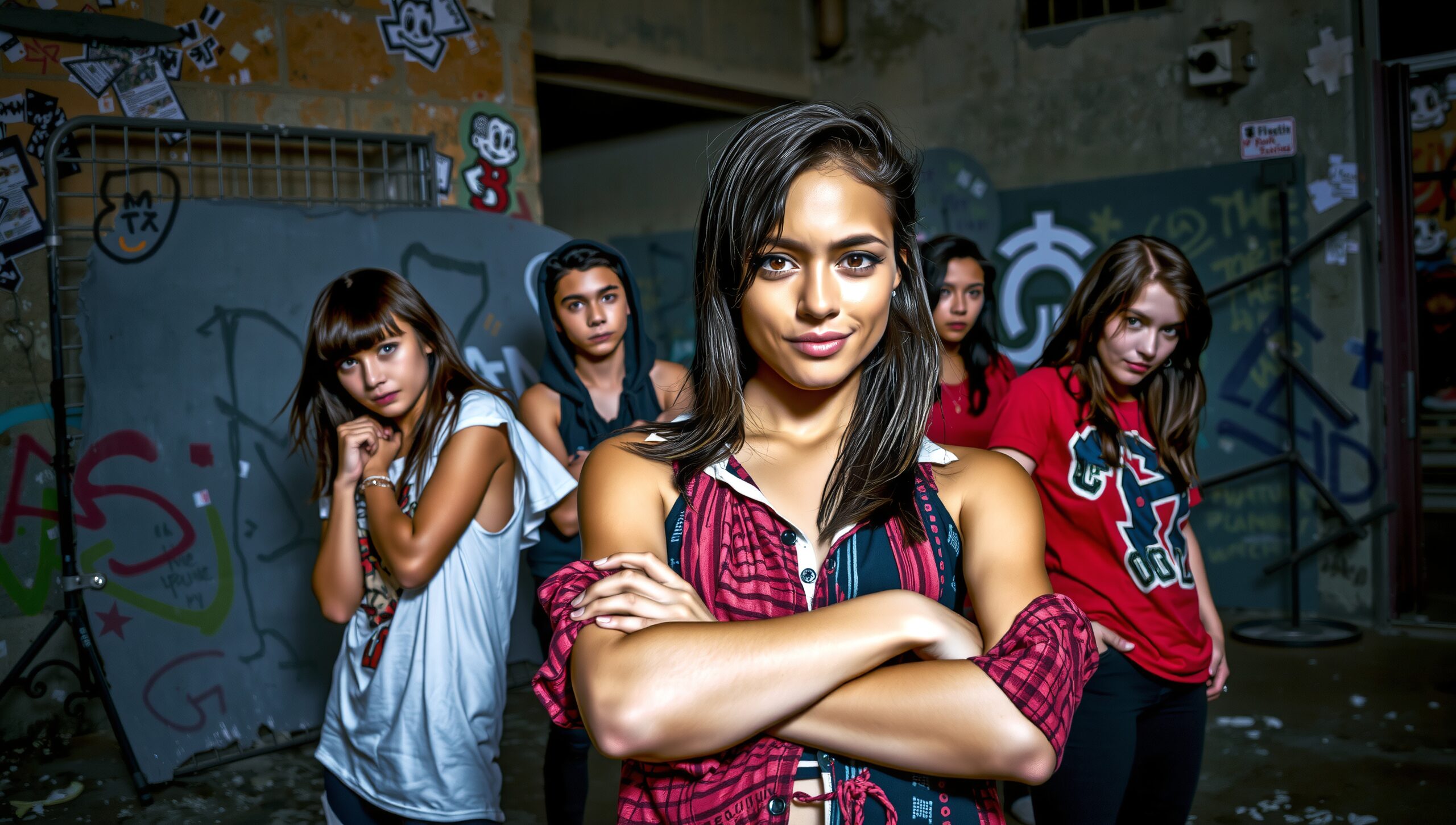 Confident youth in urban setting