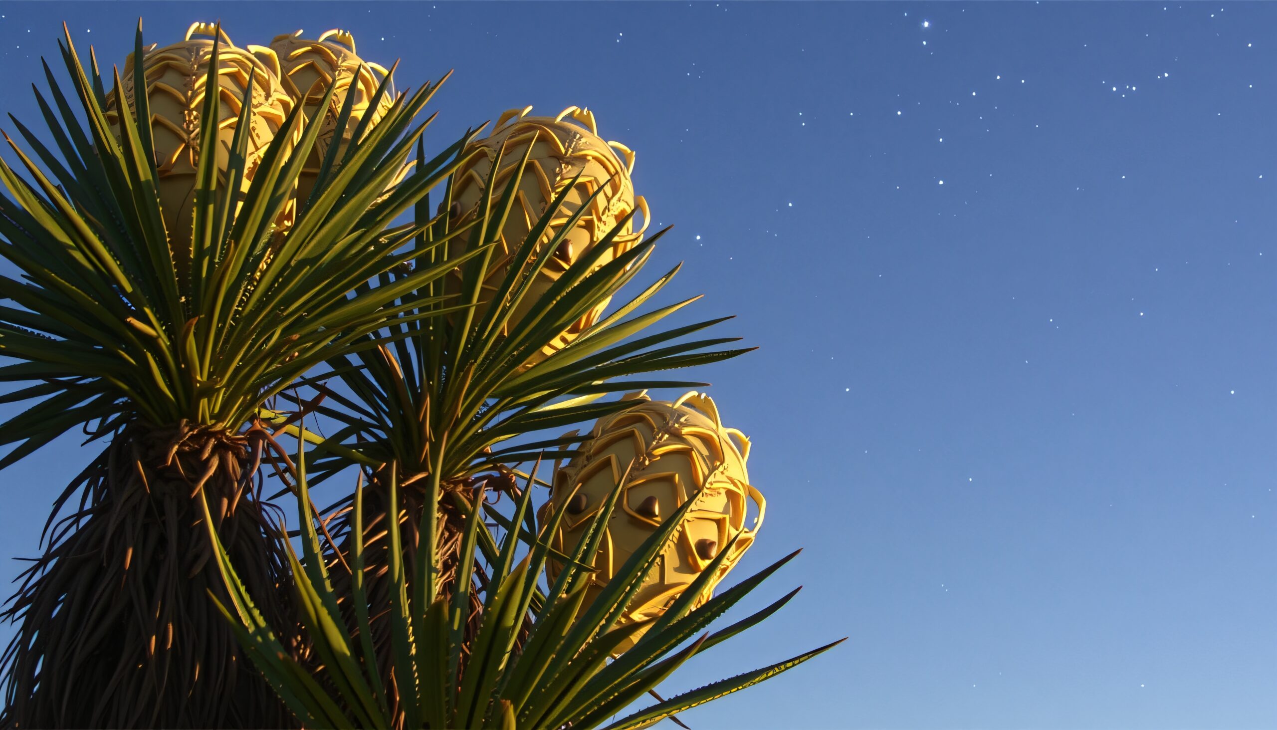 Starlit Desert Plant Sculptures