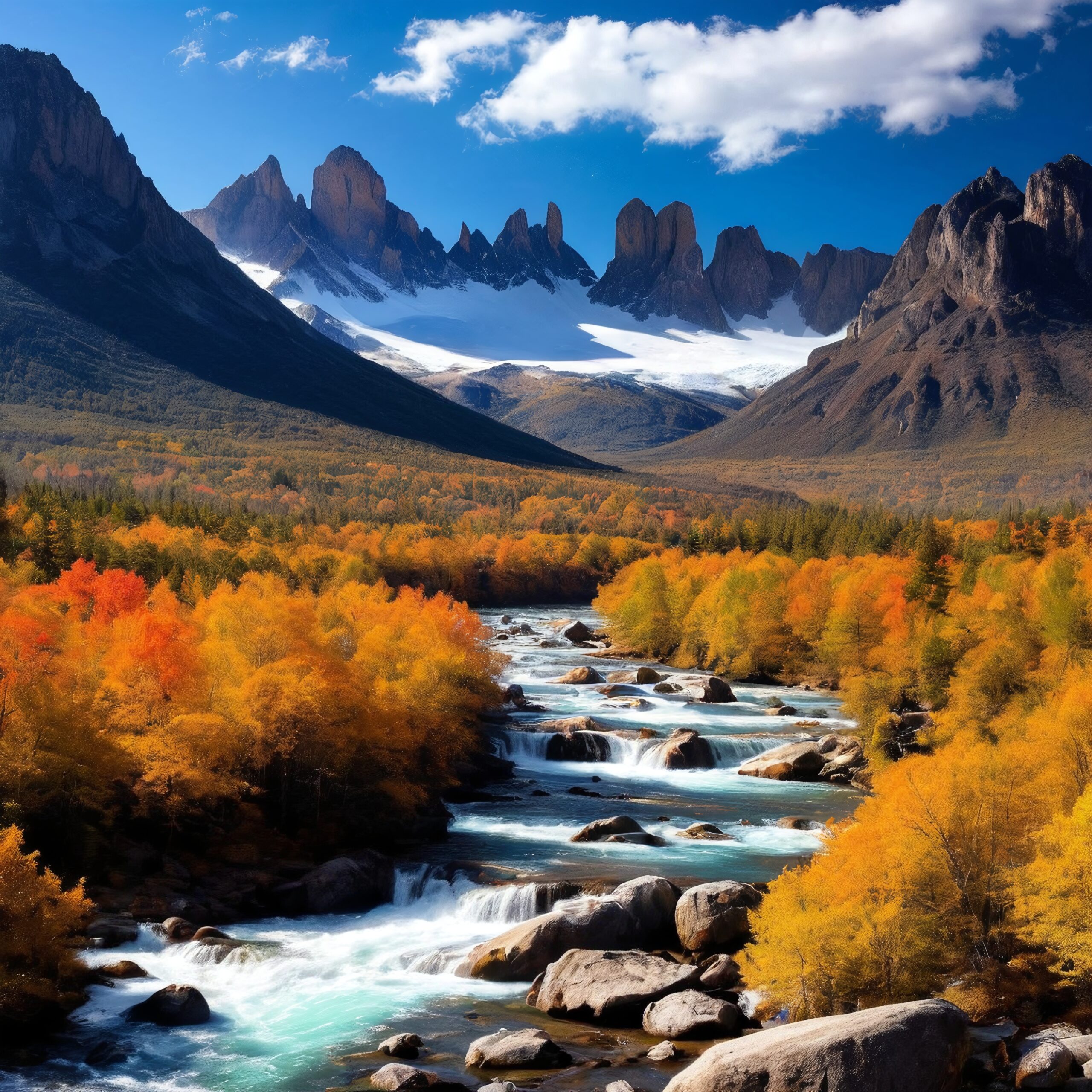 Majestic Autumn Mountain Scene