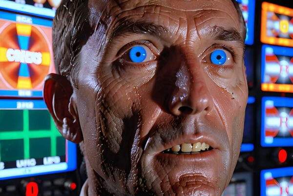 Man Staring Into Future Technology
