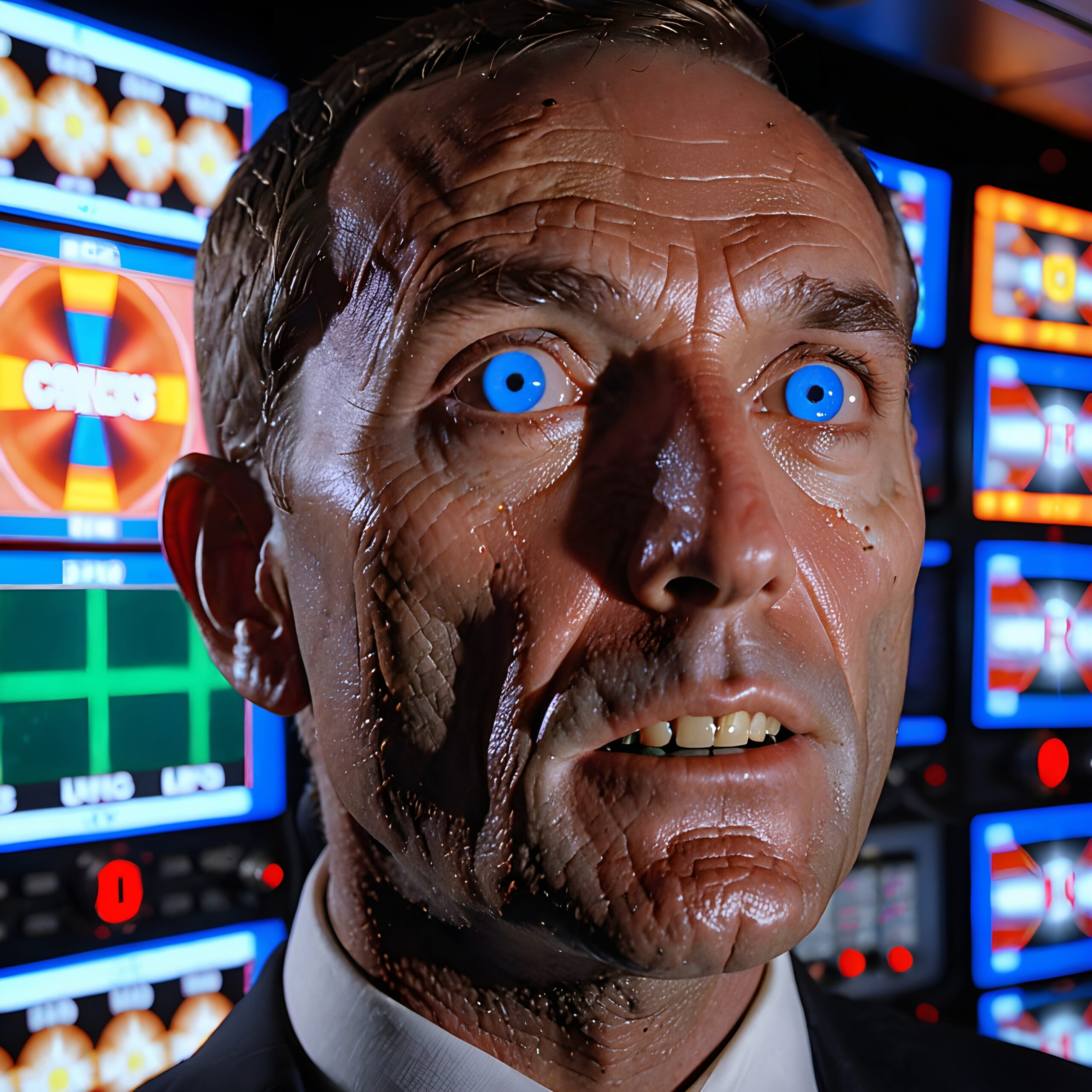 Man Staring Into Future Technology