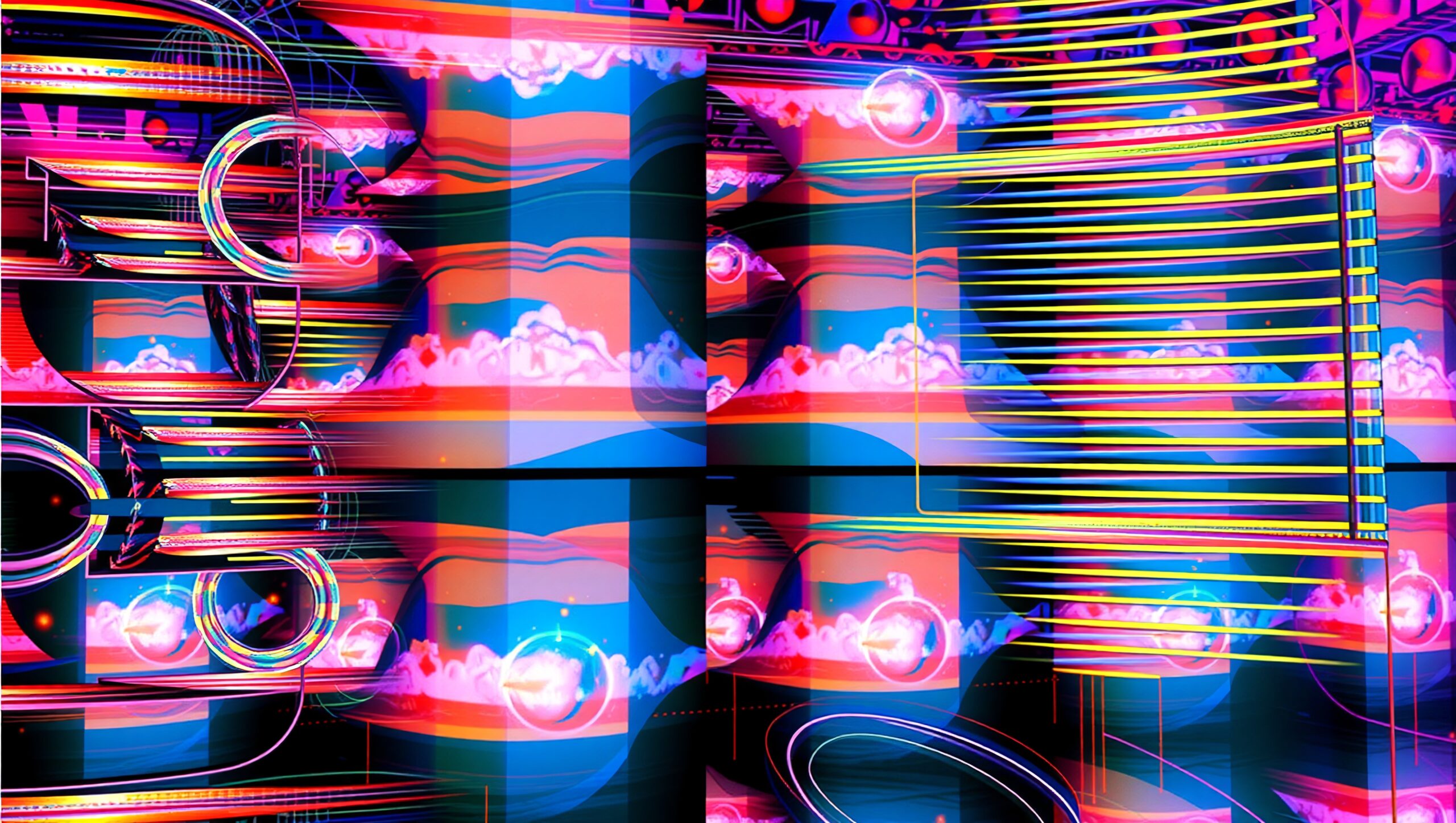 Futuristic Abstract Color Explosion