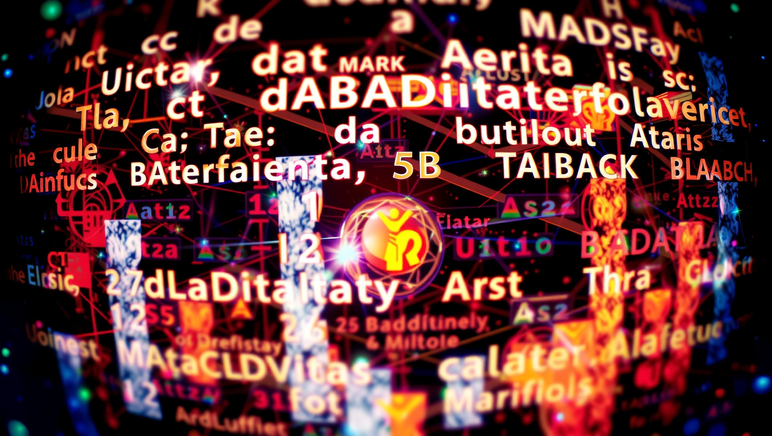 Colorful Abstract Text and Graphics