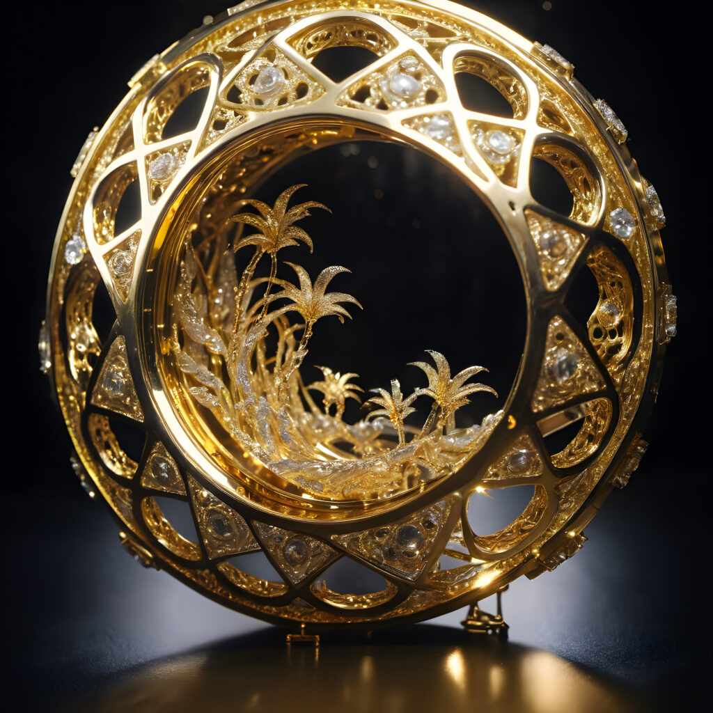 Luxury Gold Ring with Diamond Accents