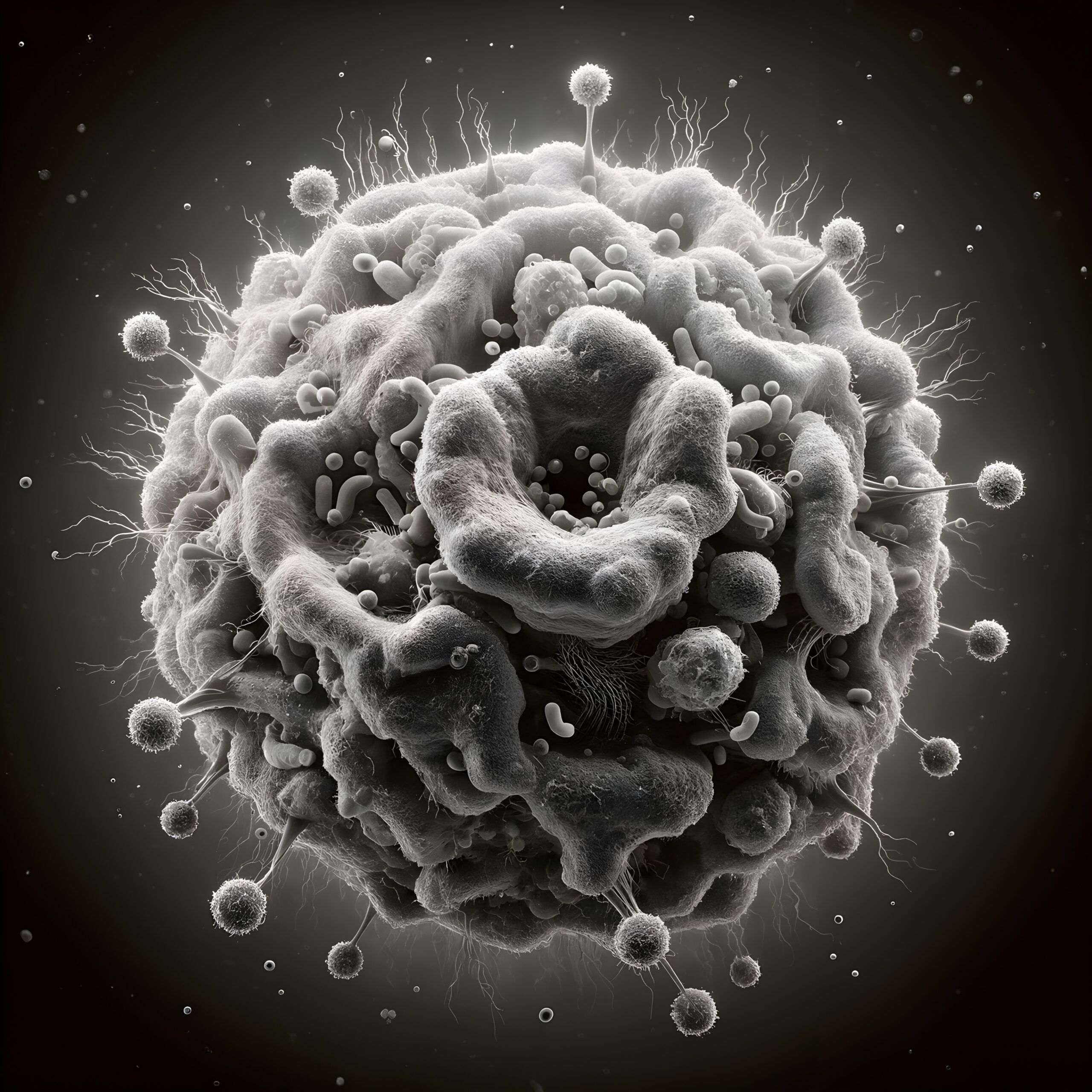 Intricate Microscopic Cellular Structure