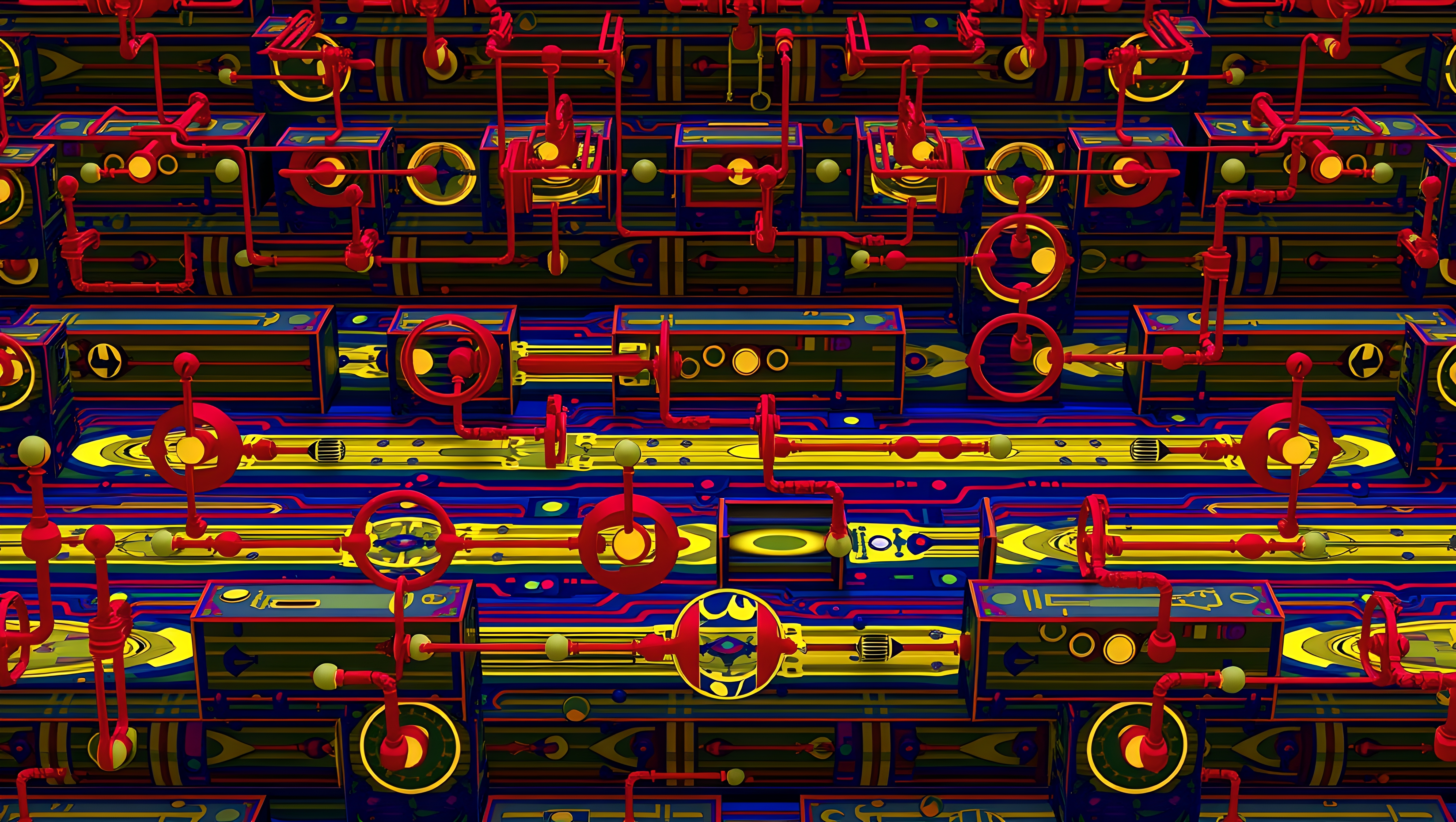 Abstract Mechanical Pipes and Gears