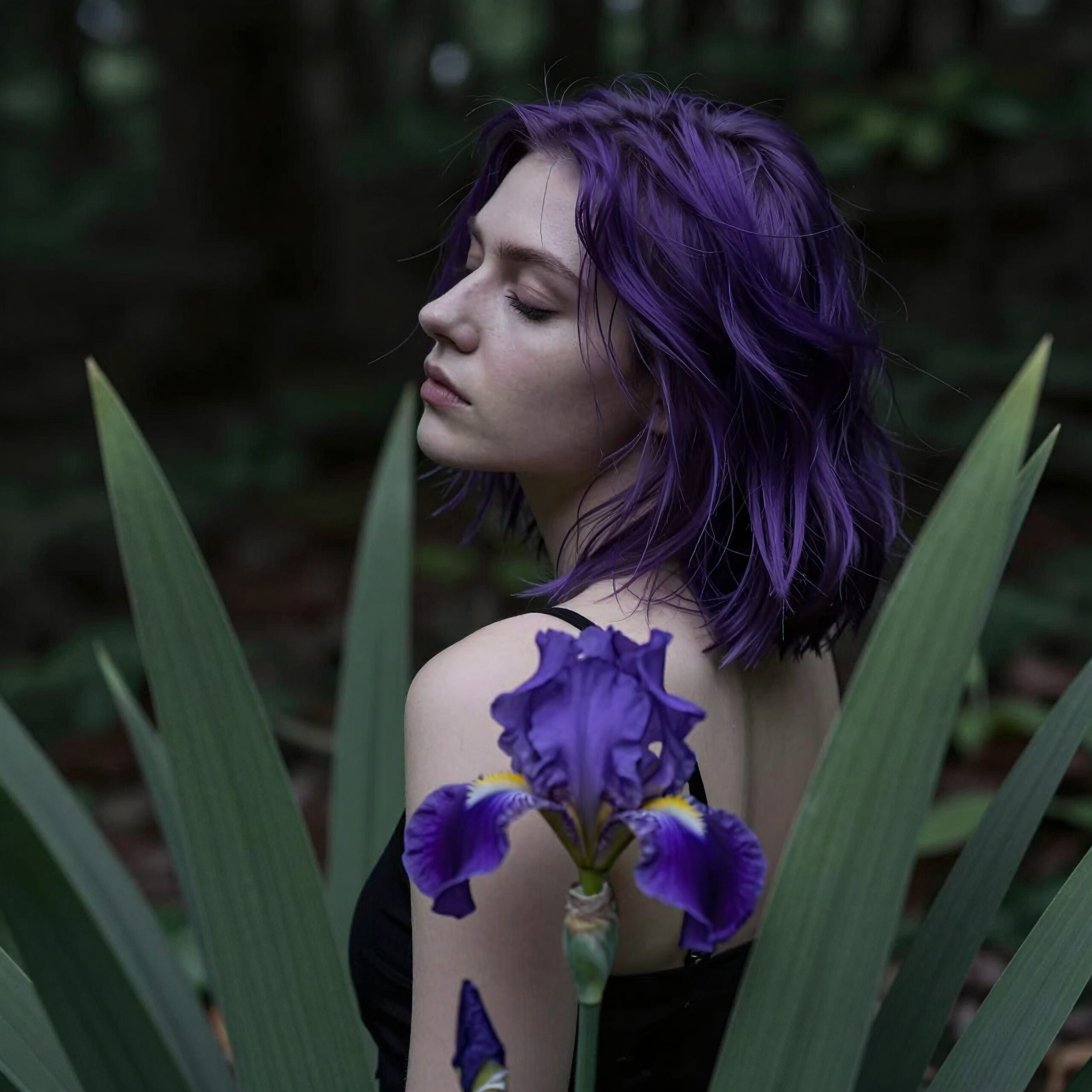 Purple Serenity Among Greenery