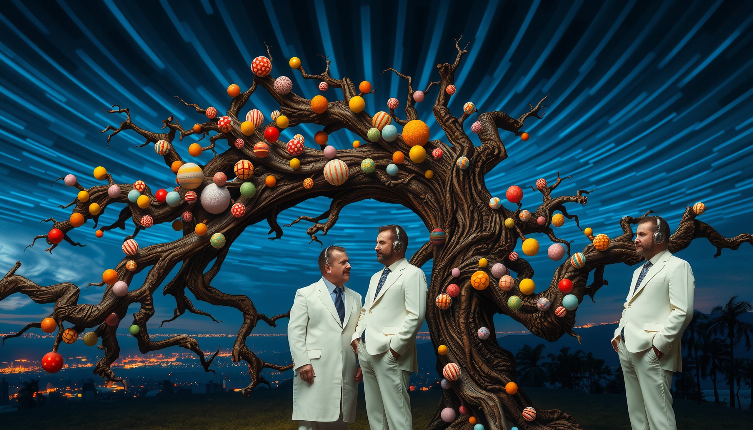 Whimsical Tree with Vibrant Ornaments