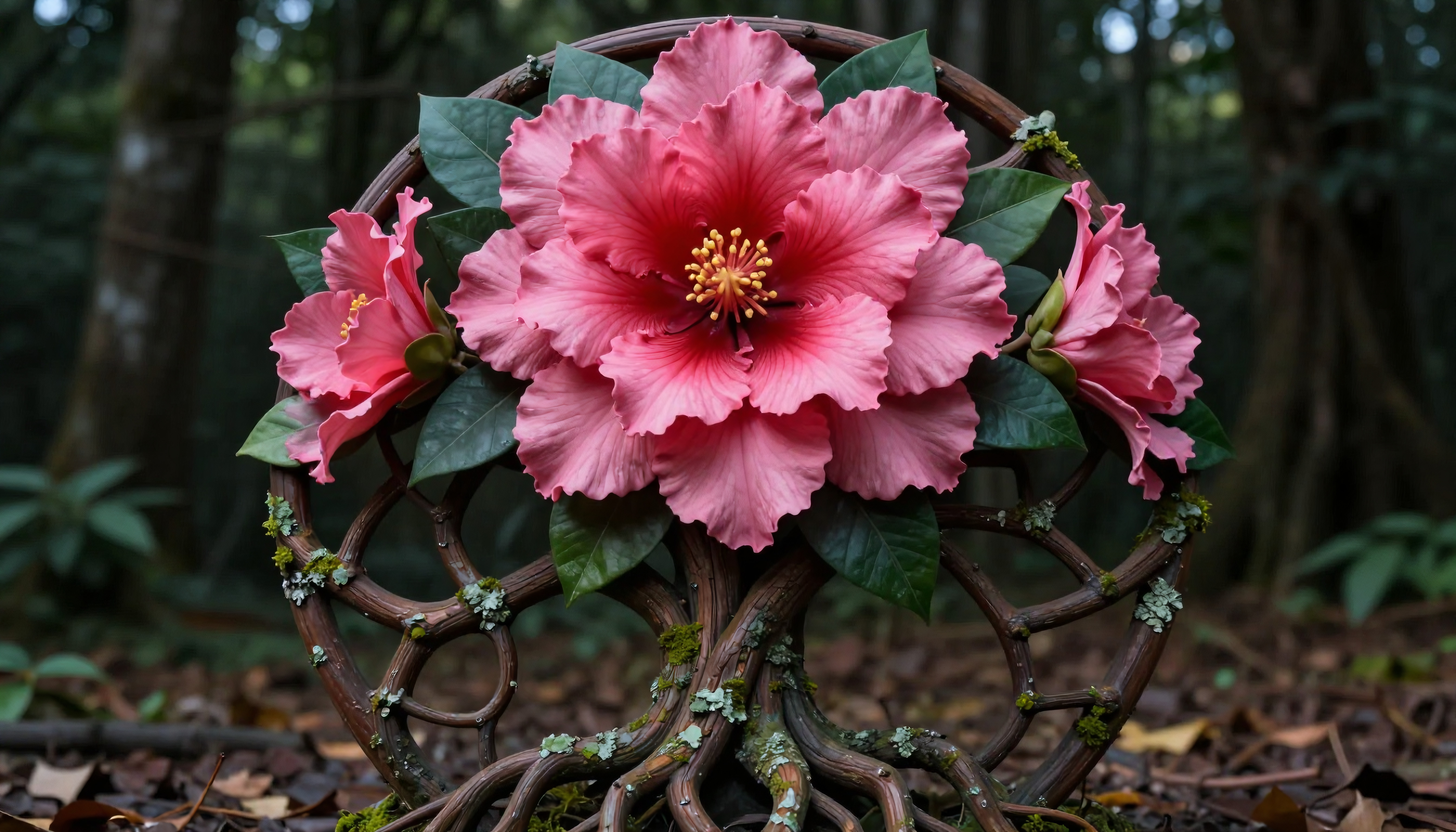 Pink Hibiscus Floral Arrangement