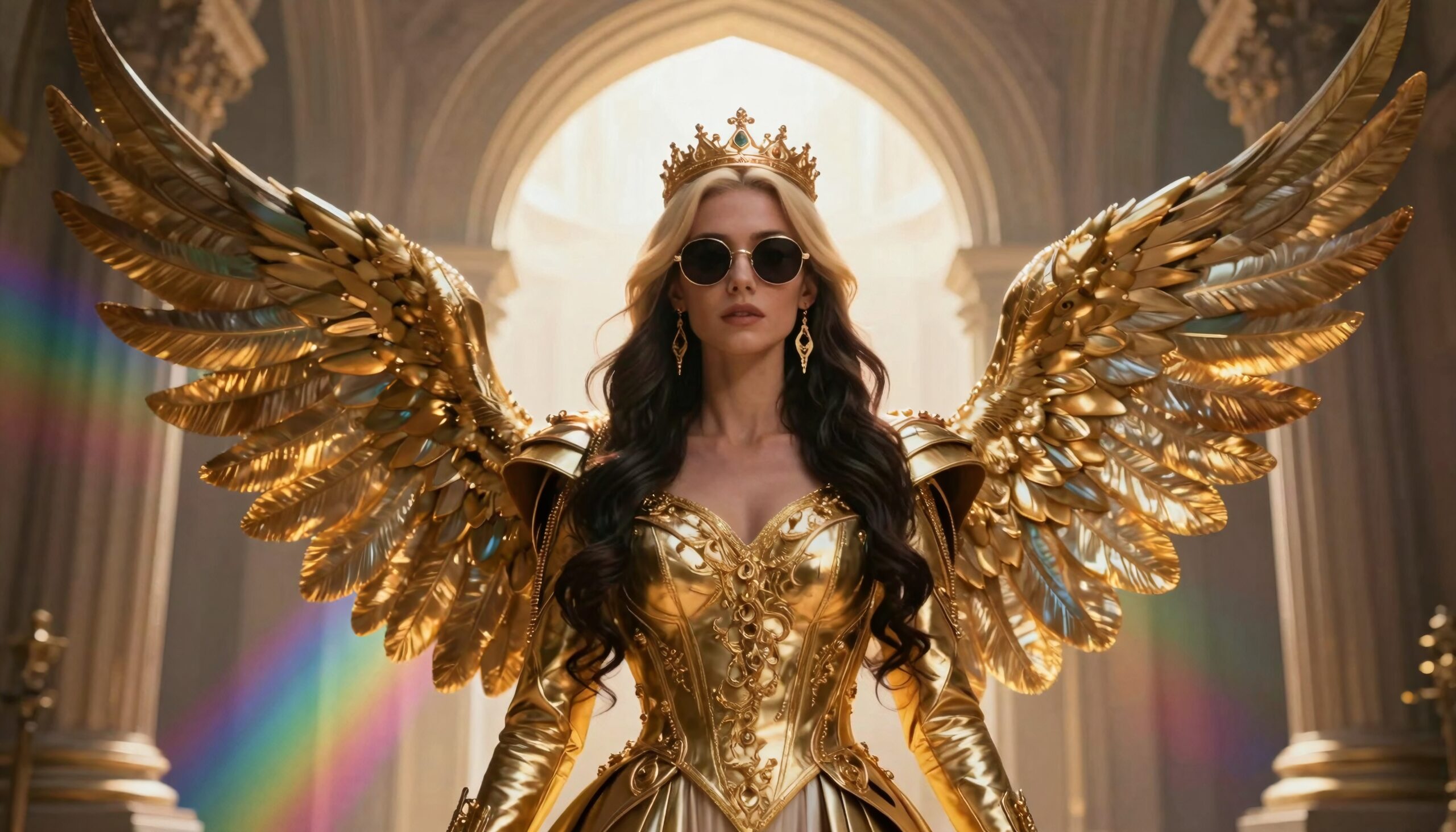 Golden Angelic Majesty in Armor