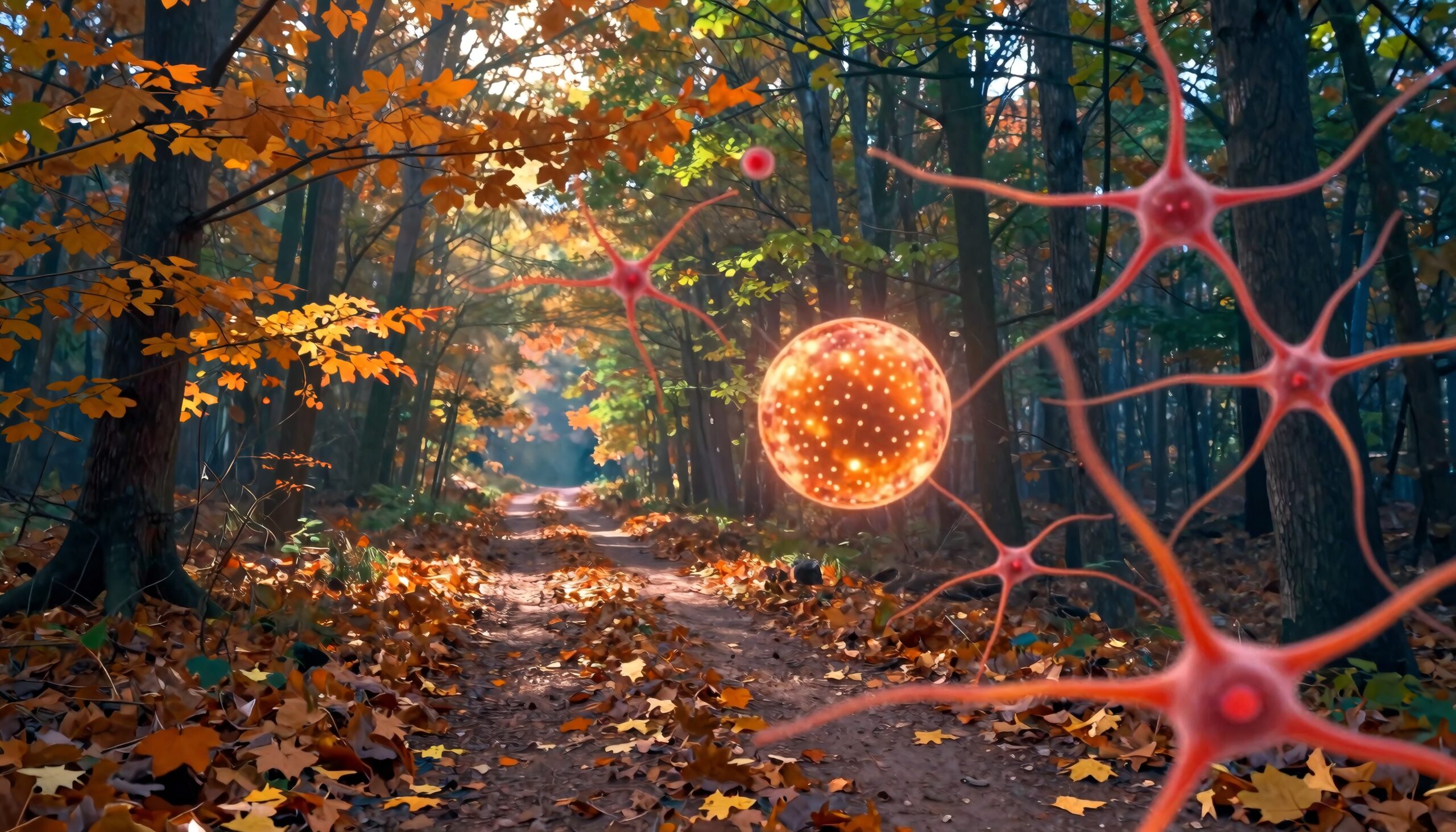 Neurons and Autumn Forest Fusion