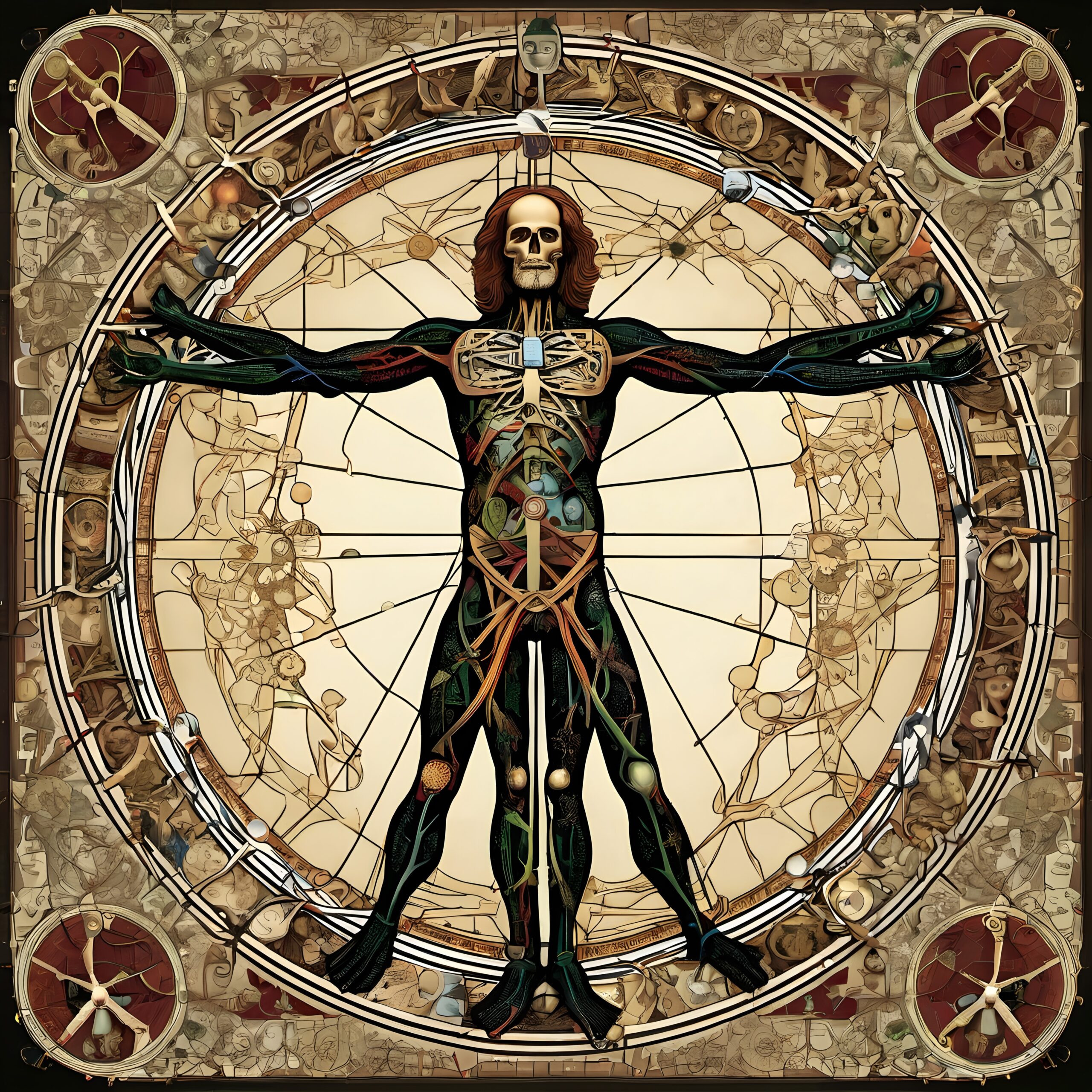Mechanical Vitruvian Man Reimagined