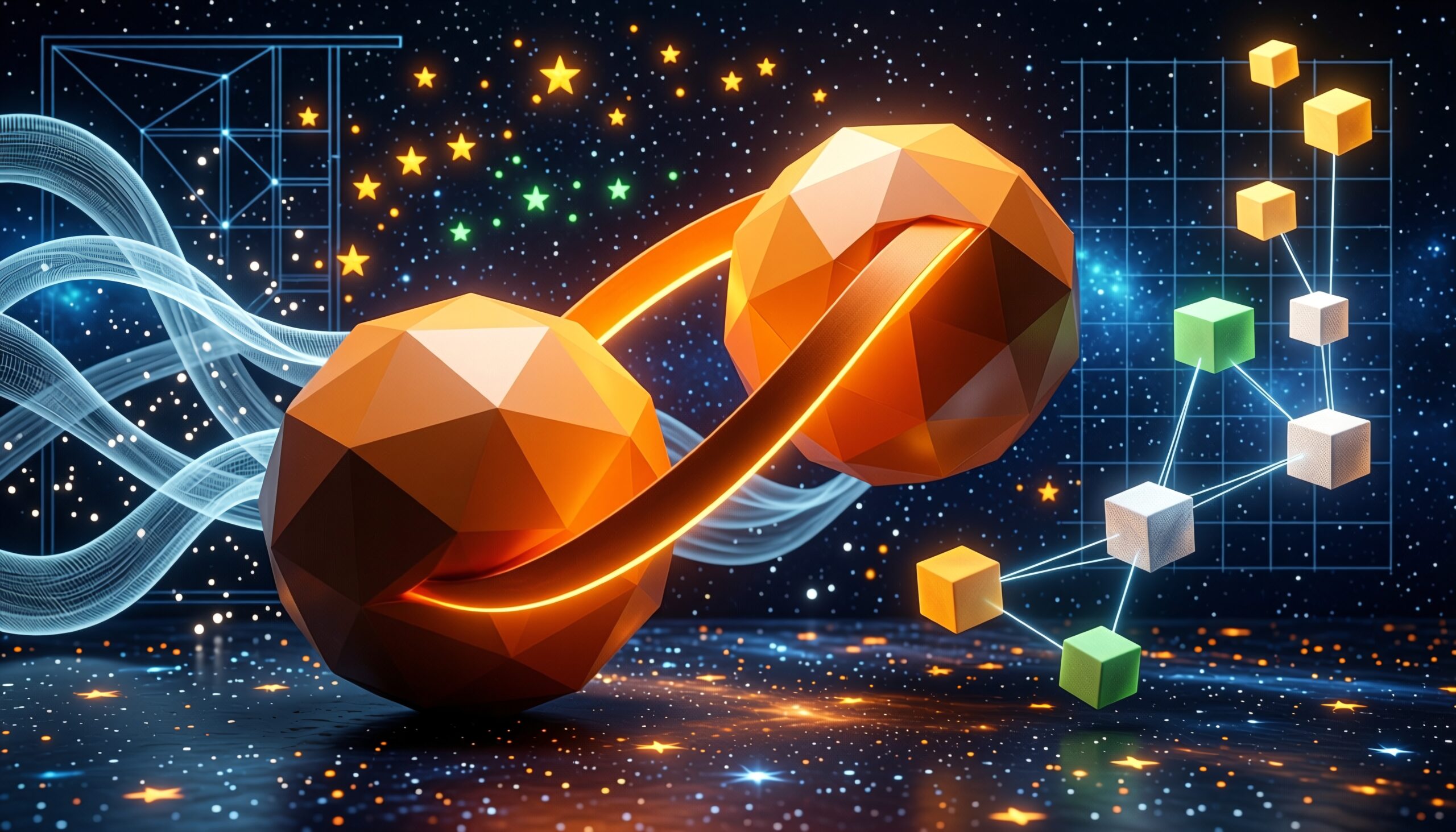 Interconnected Futuristic Geometric Design