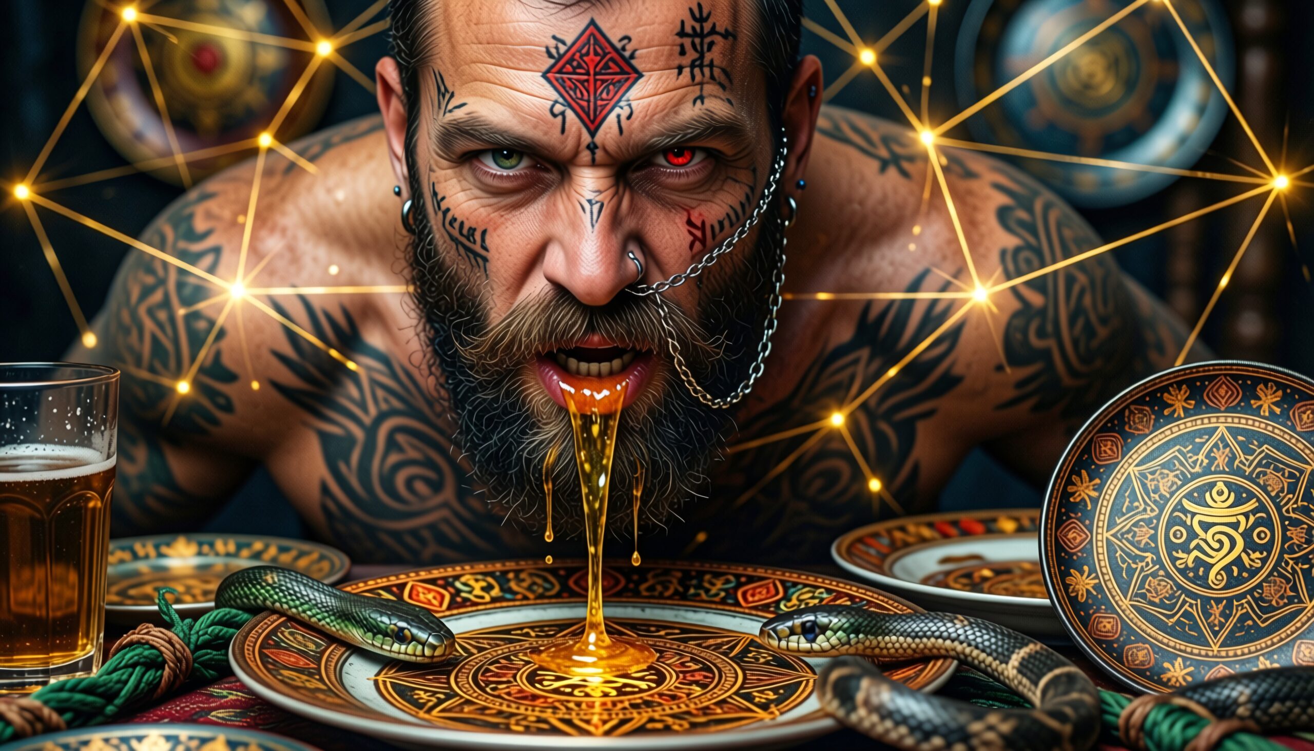 Mystical Ritual with Hypnotic Eyes