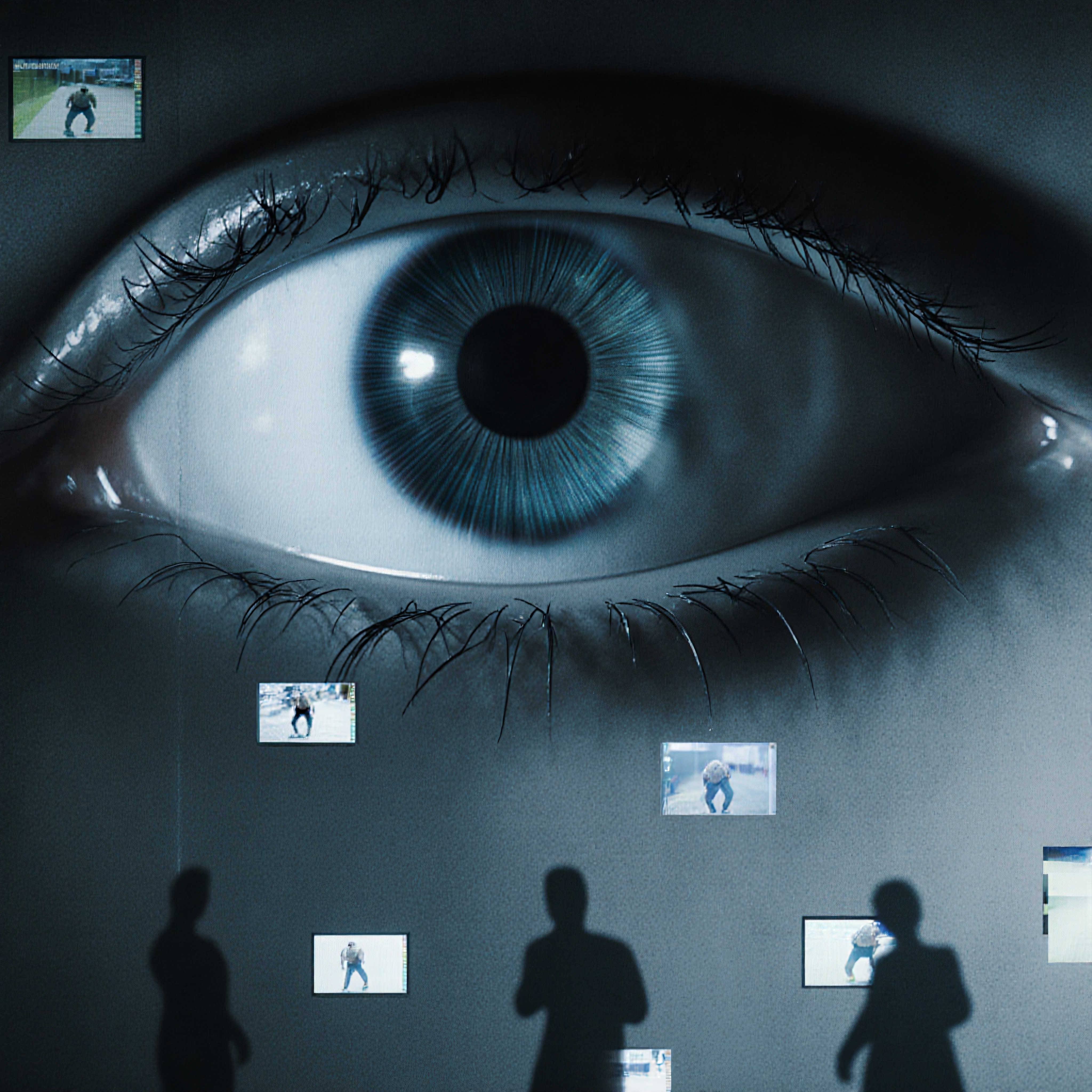 Digital Surveillance Eye with Monitors