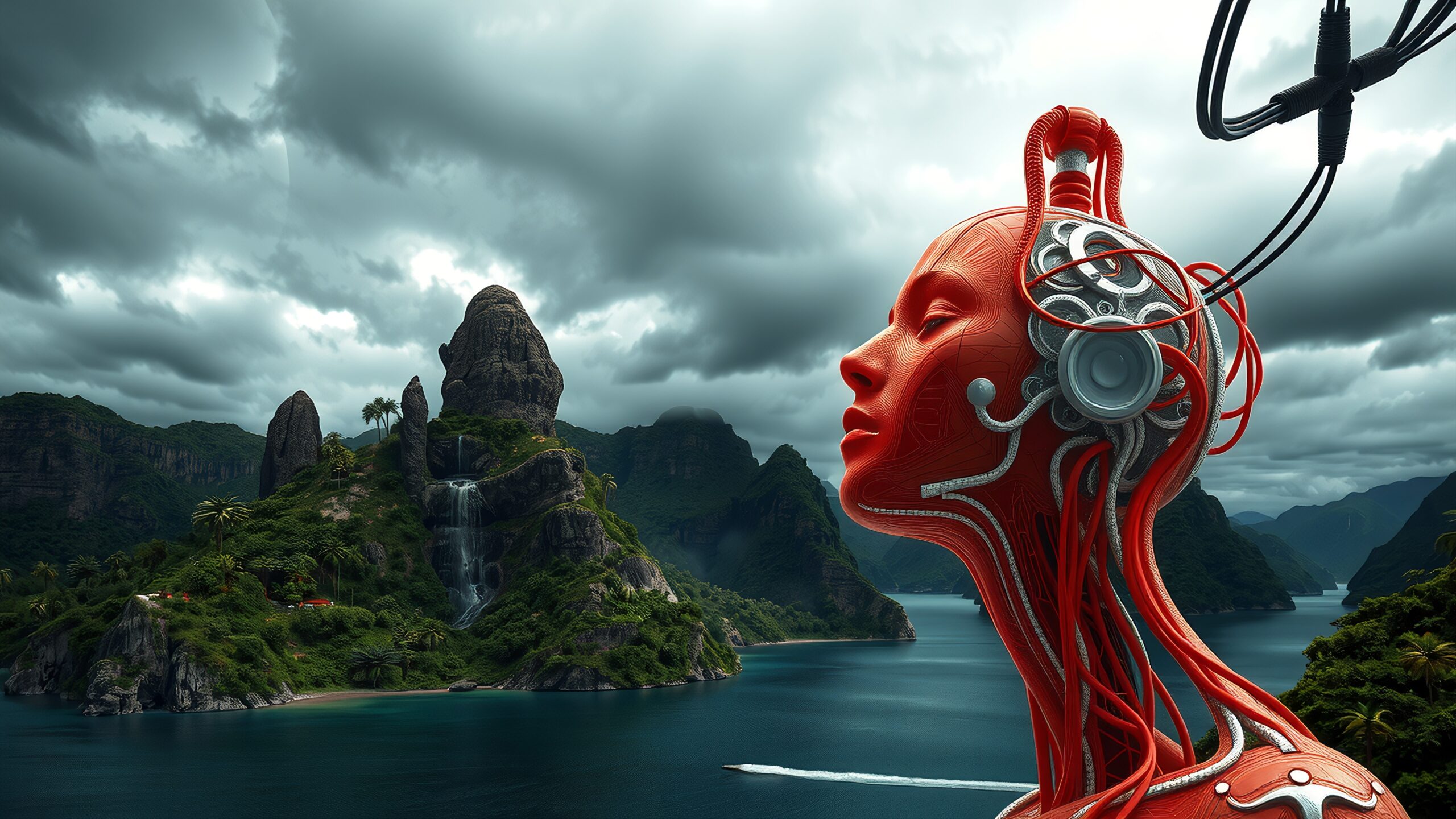 Futuristic Technology Nature Harmony