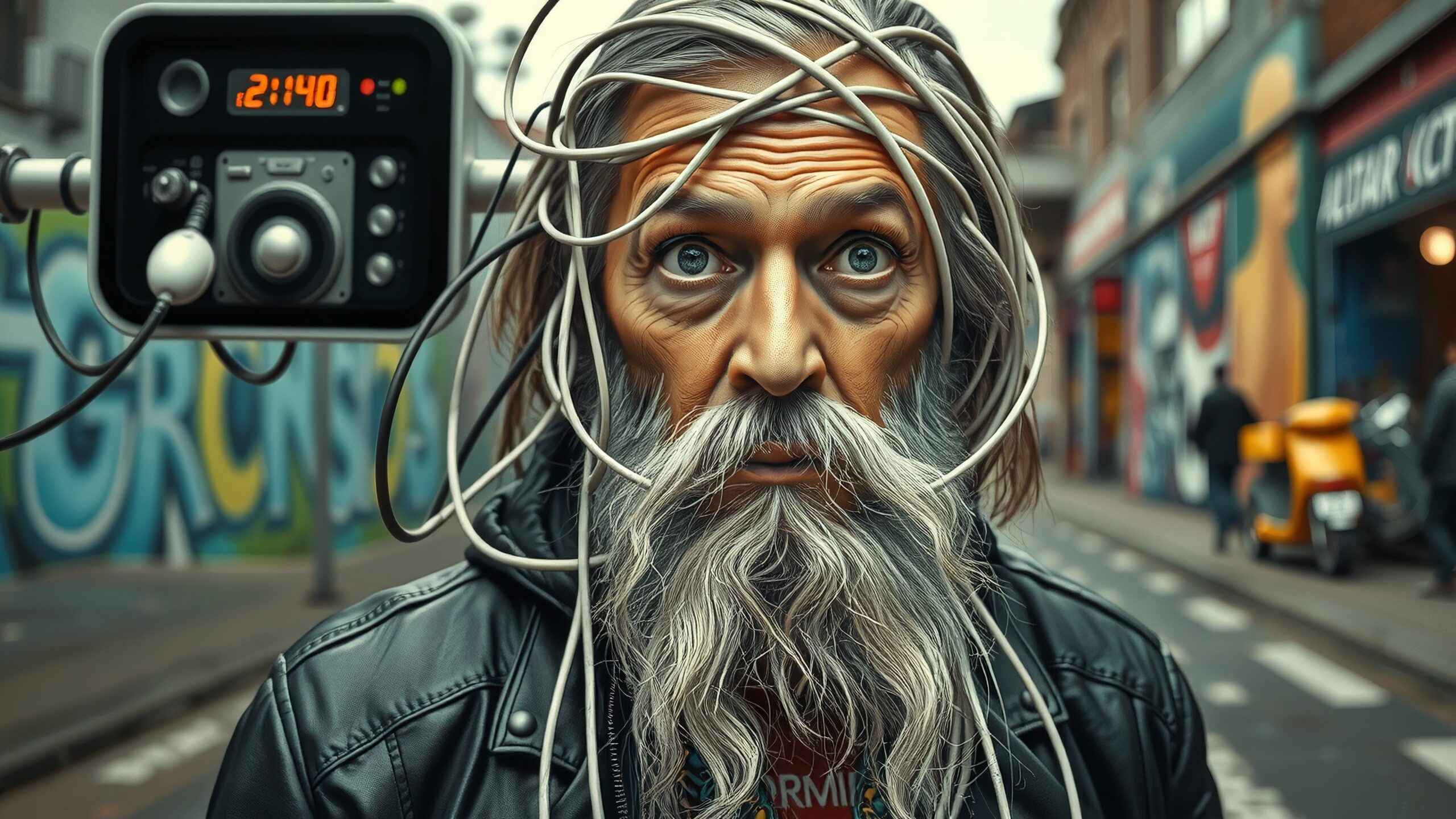 Tech-Infused Urban Portrait