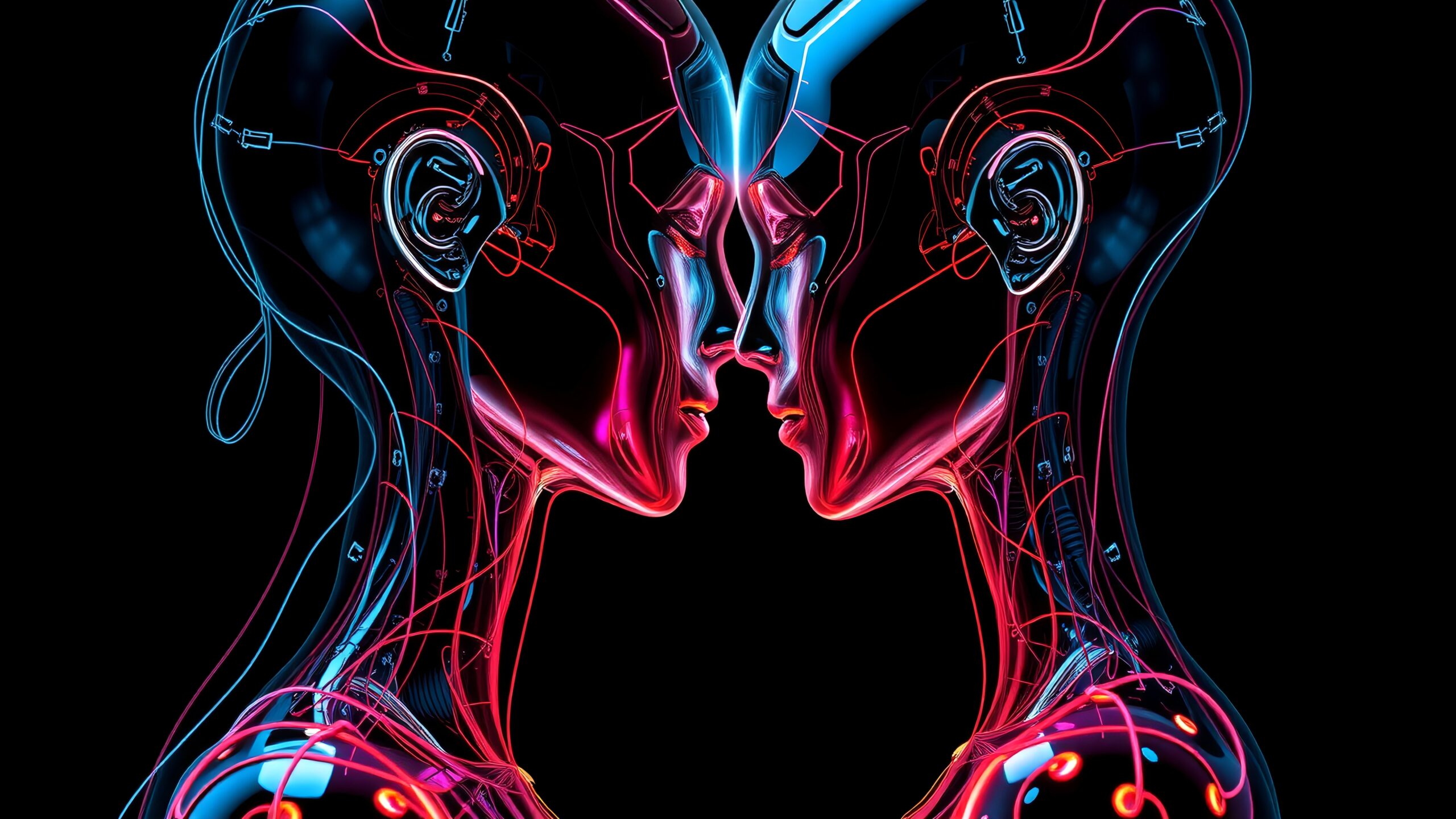 Futuristic Symmetrical Cybernetic Beings