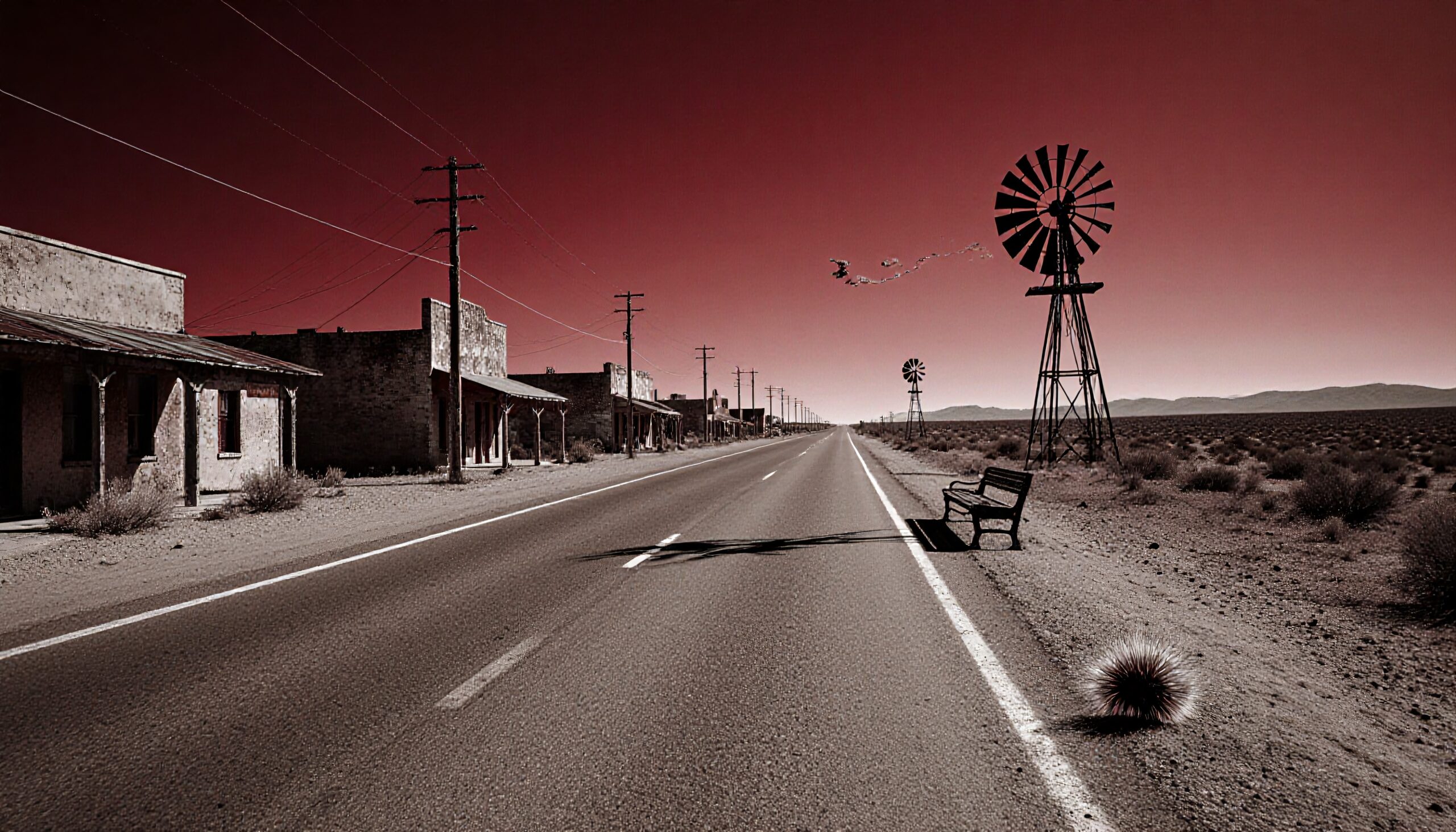 Desolate Desert Highway Scene