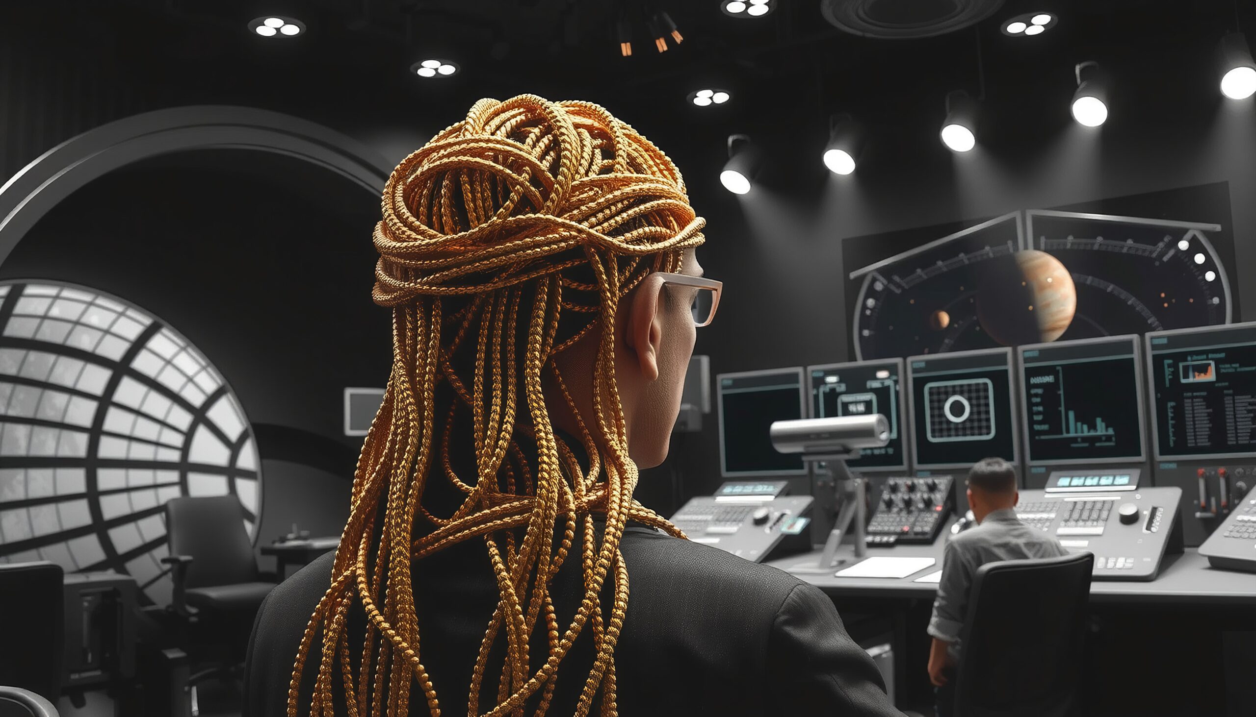 Futuristic Control Room Scene