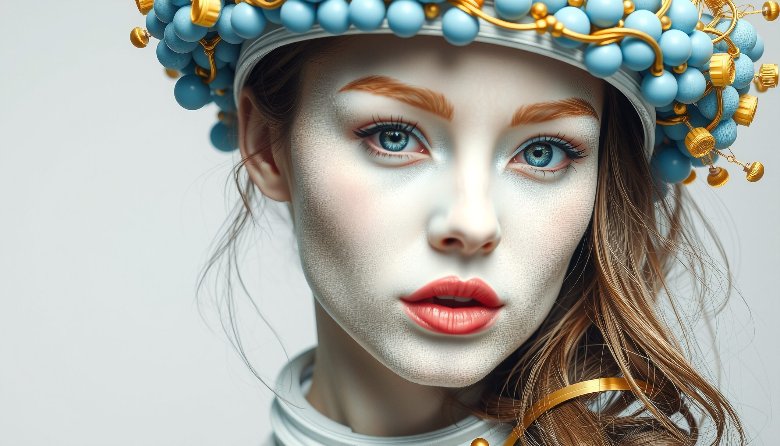 Whimsical Elegance in Ethereal Portrait