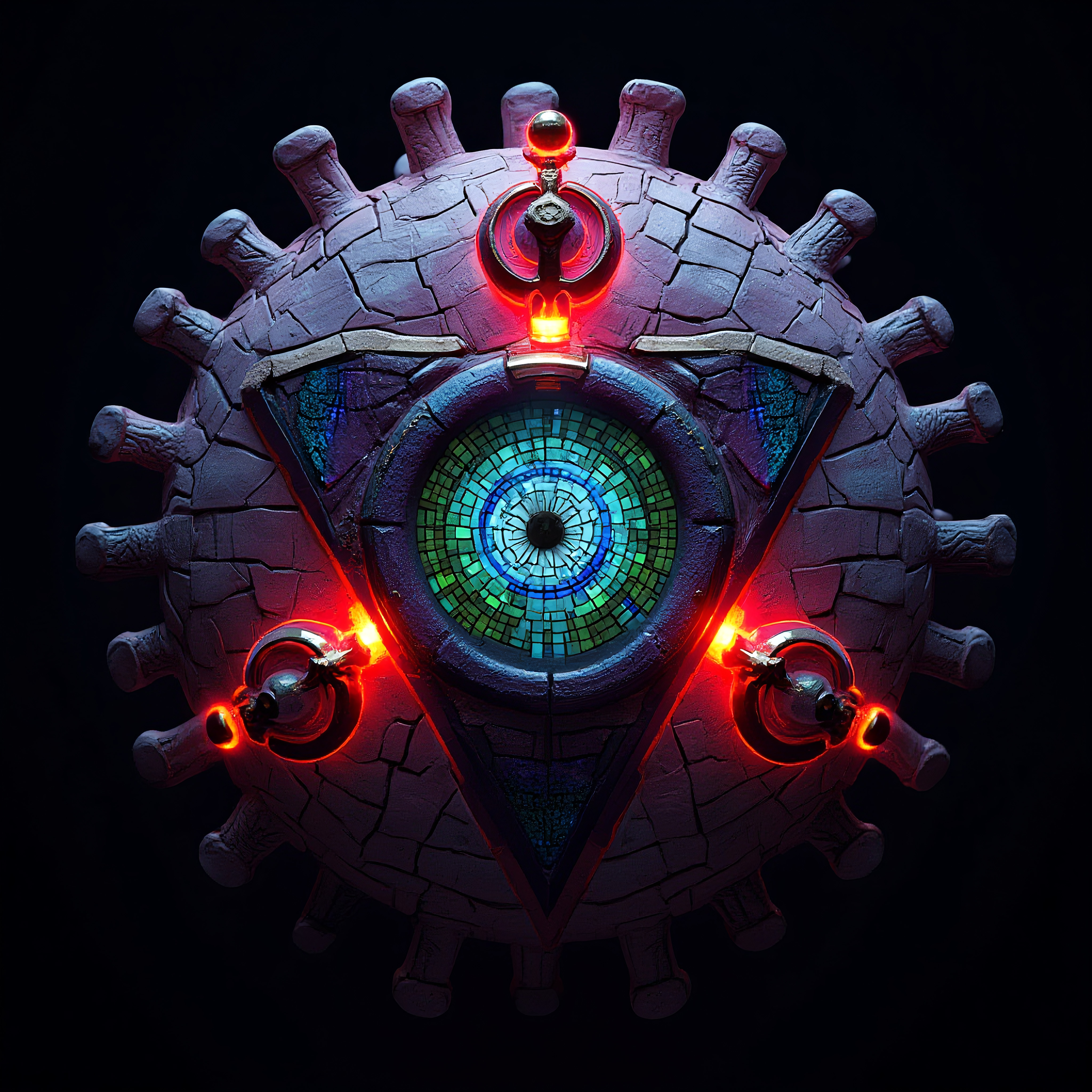 Mystical Glowing Spherical Artifact
