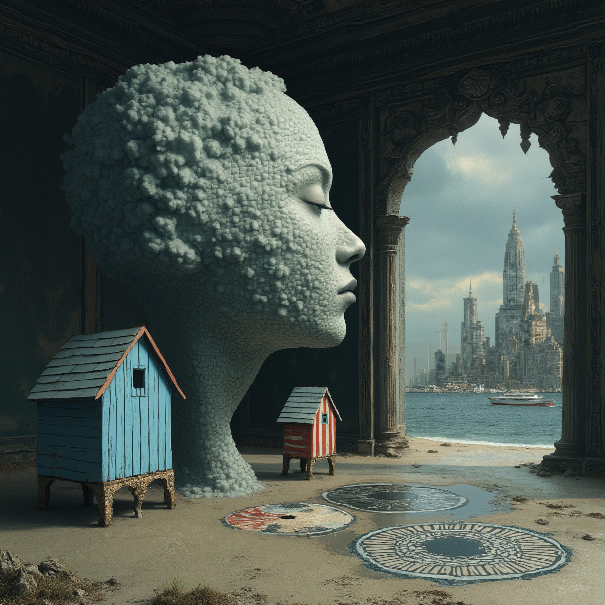 Surreal Juxtaposition of Art Elements