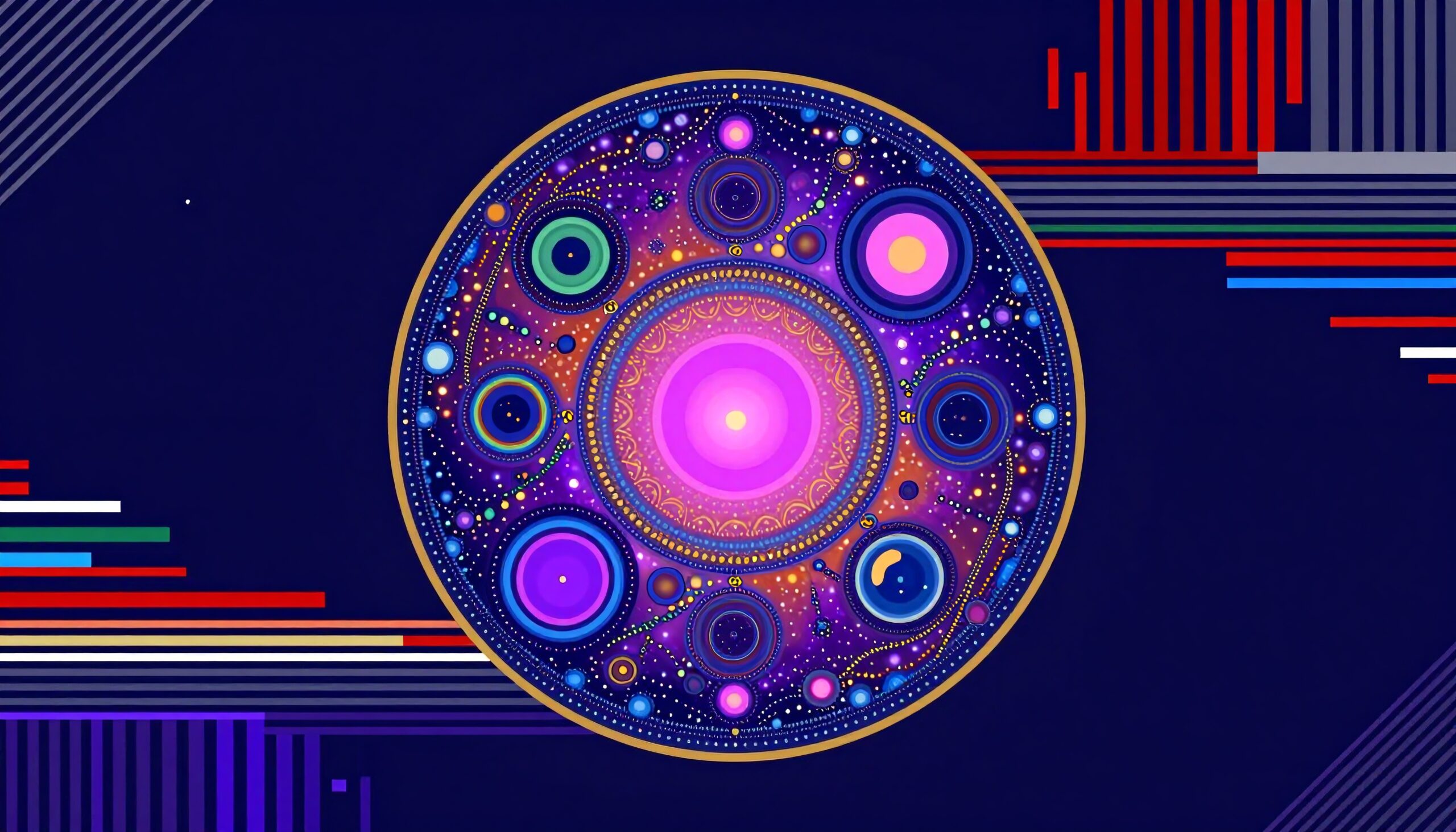 Celestial Mandala in Vibrant Colors