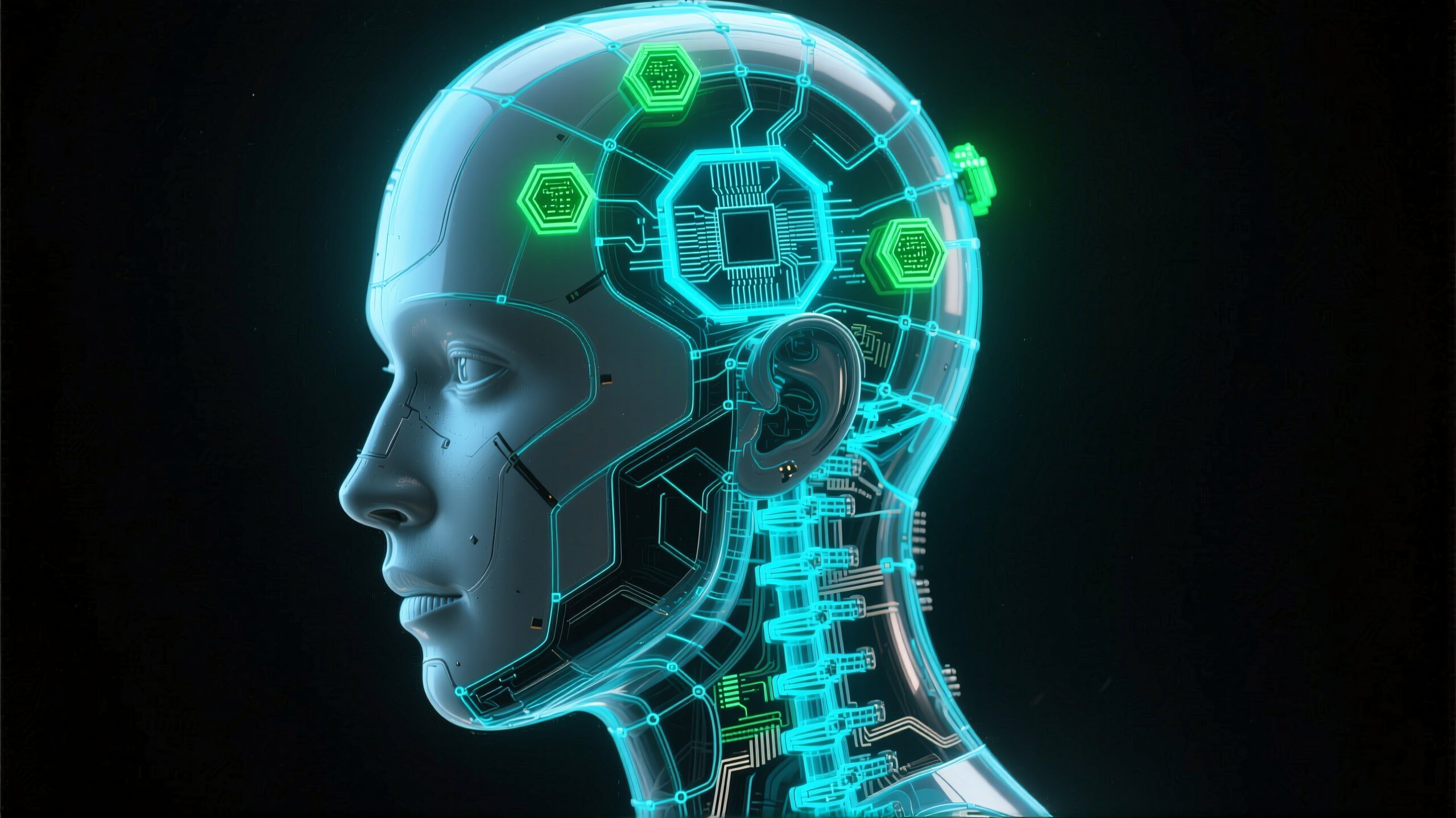 Futuristic Cybernetic Humanoid Robot Design