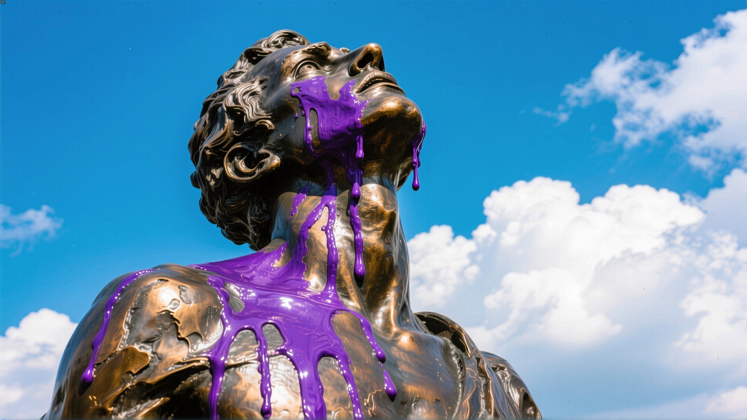 Purple Drip Sculpture