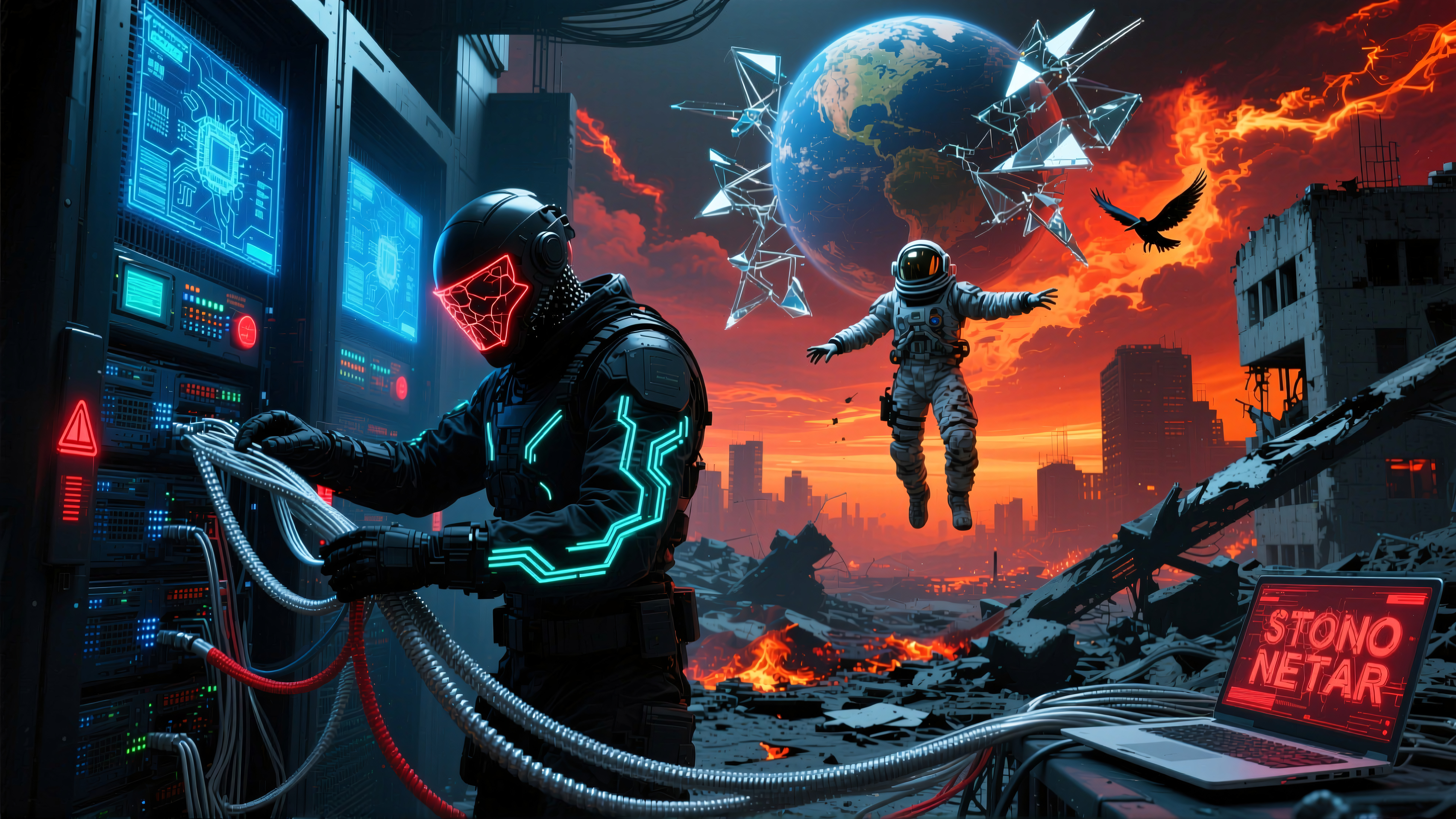 Tech Artist Working Amid Post-Apocalyptic World