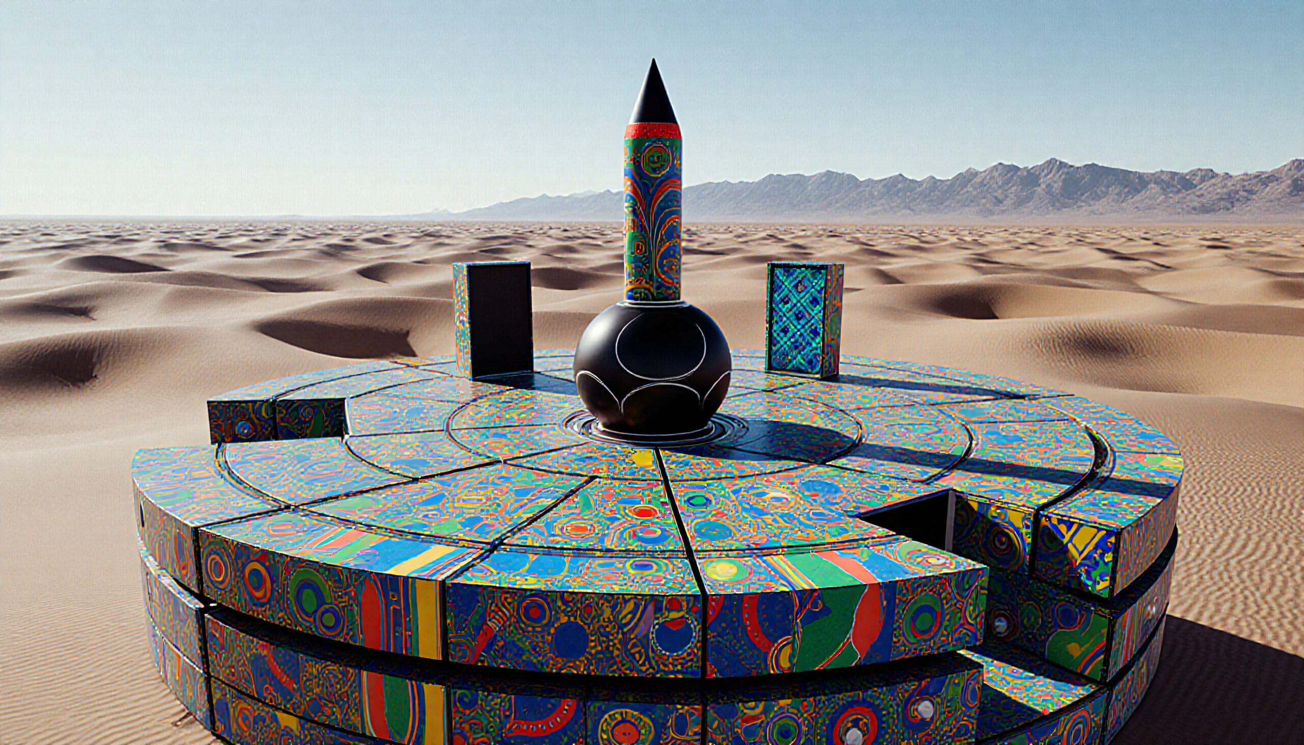 Abstract Geometric Structure in Desert Landscape