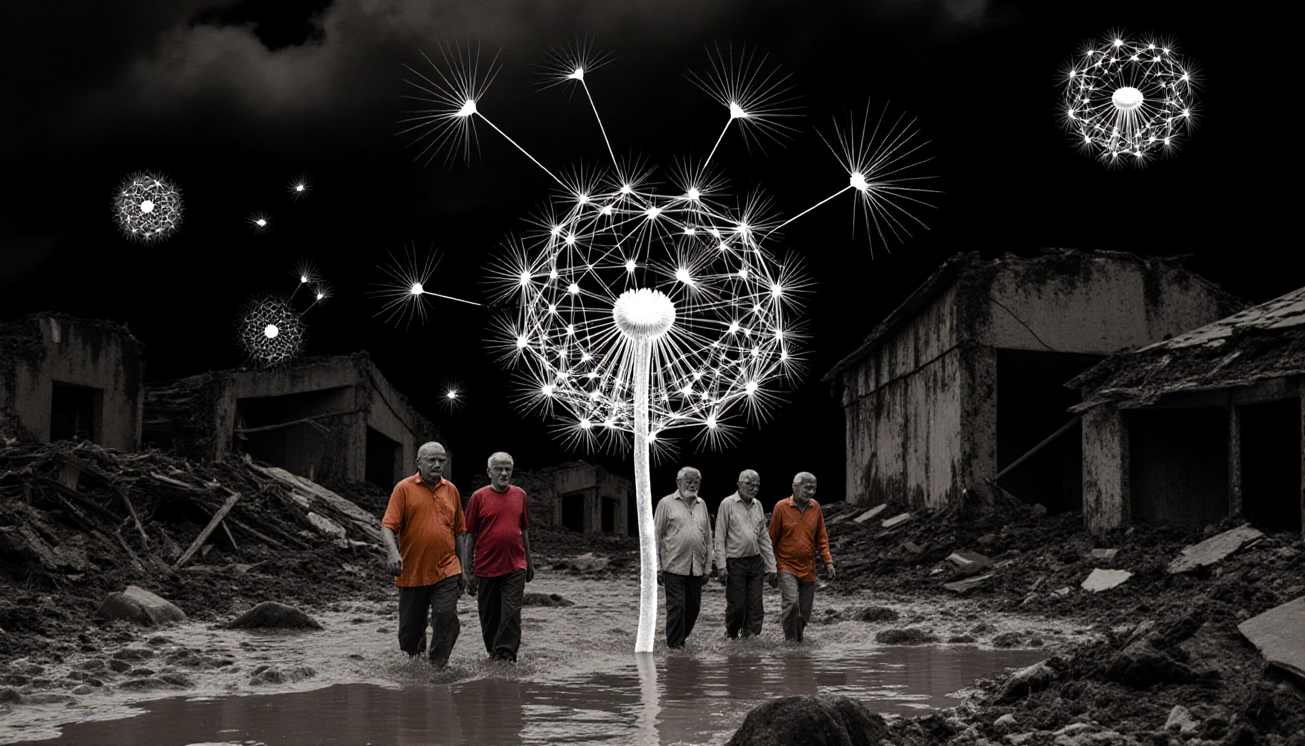 Dandelions Illuminate Flooded Ruins