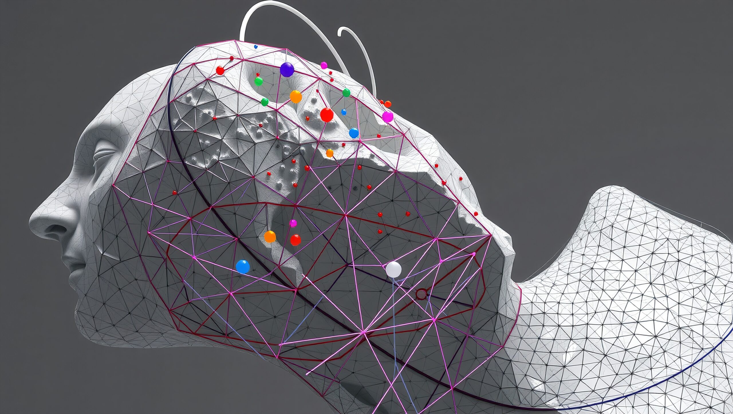 Abstract Human Head Sculpture