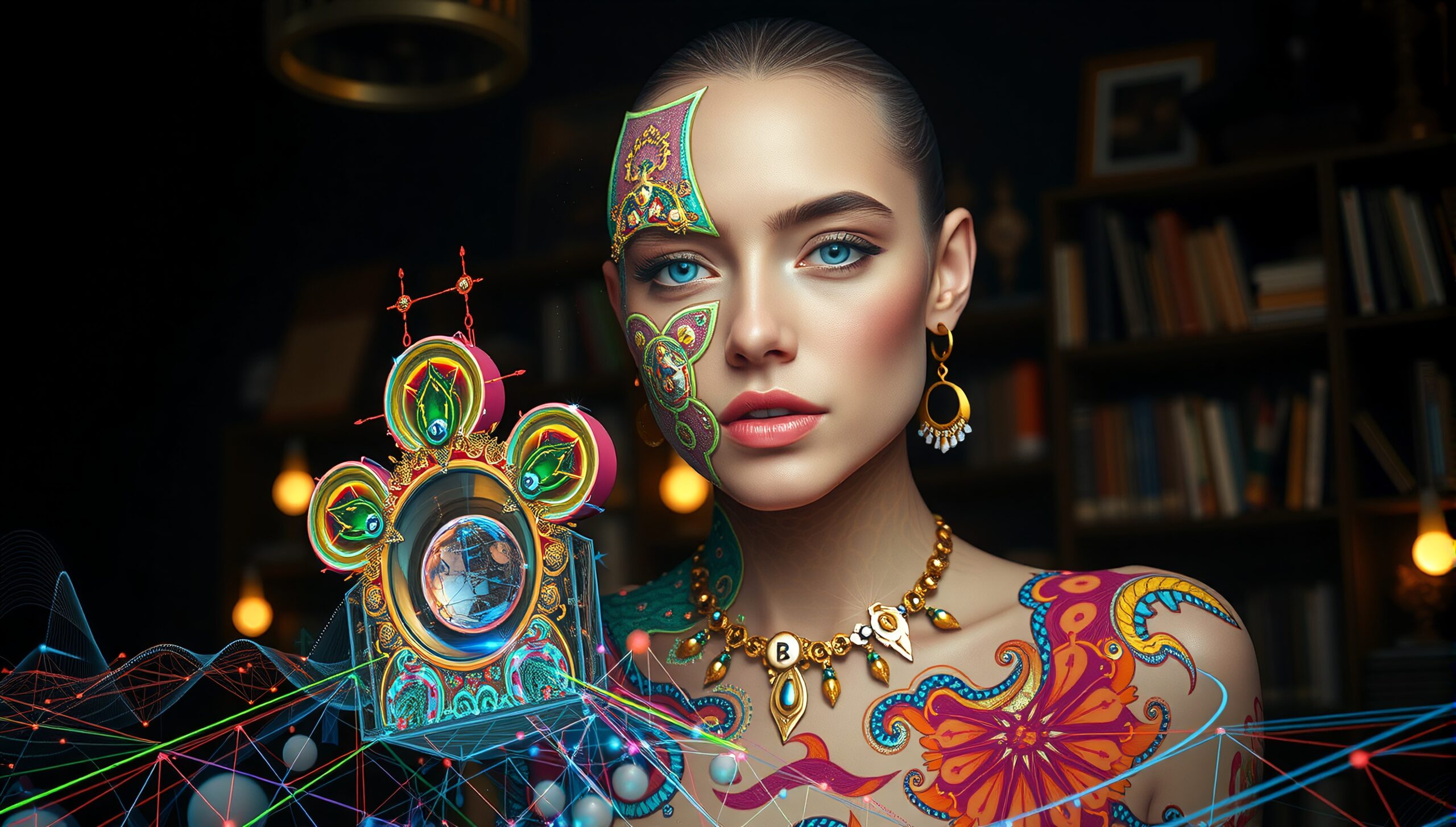 Futuristic Digital Art Portrait