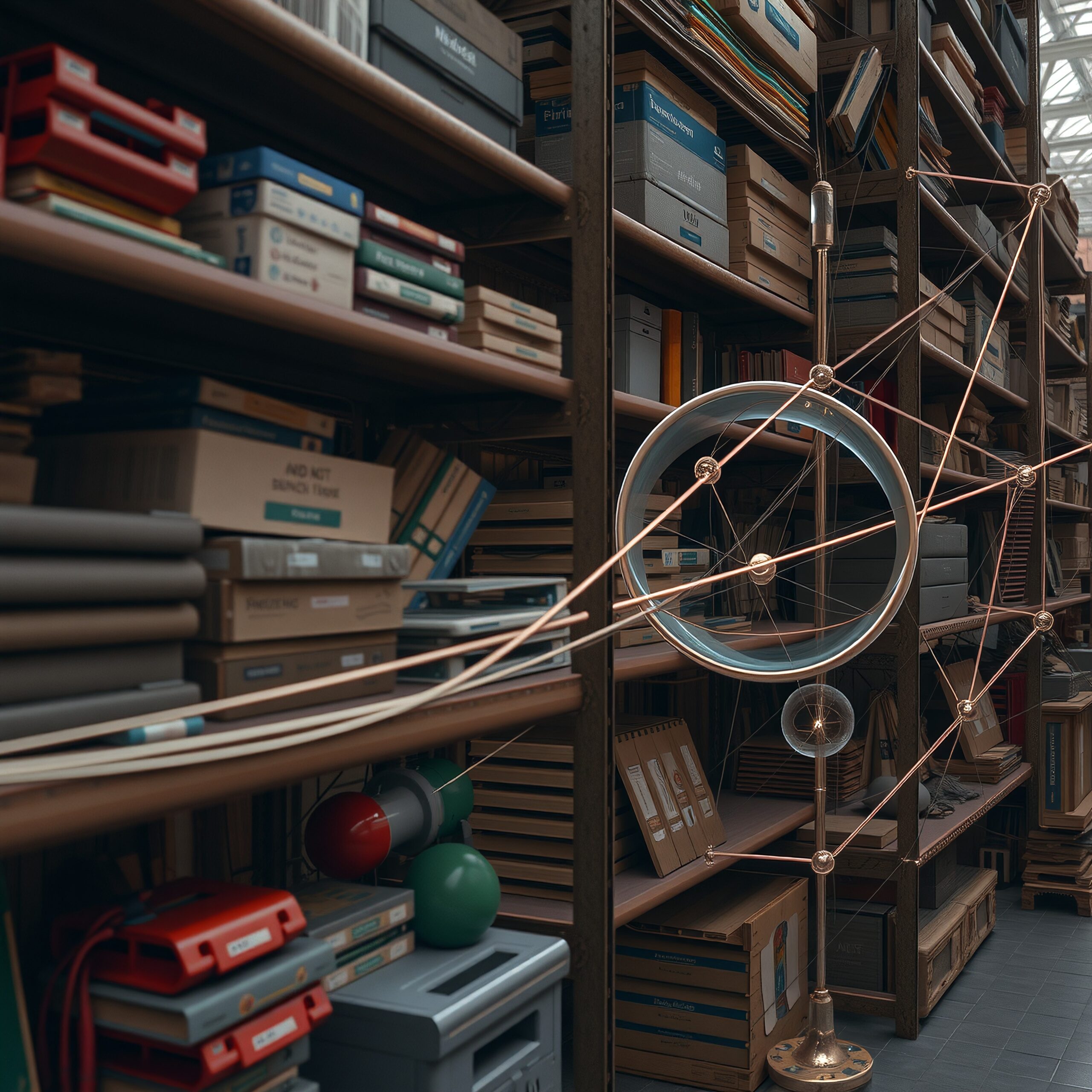 Libraries Science and Abstract Art