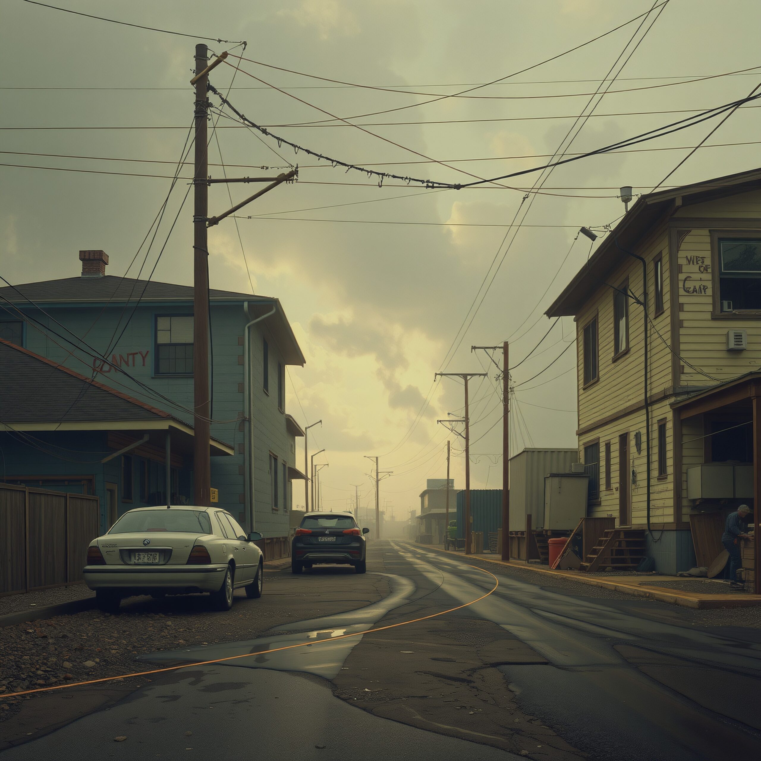 Quiet Morning on Empty Street
