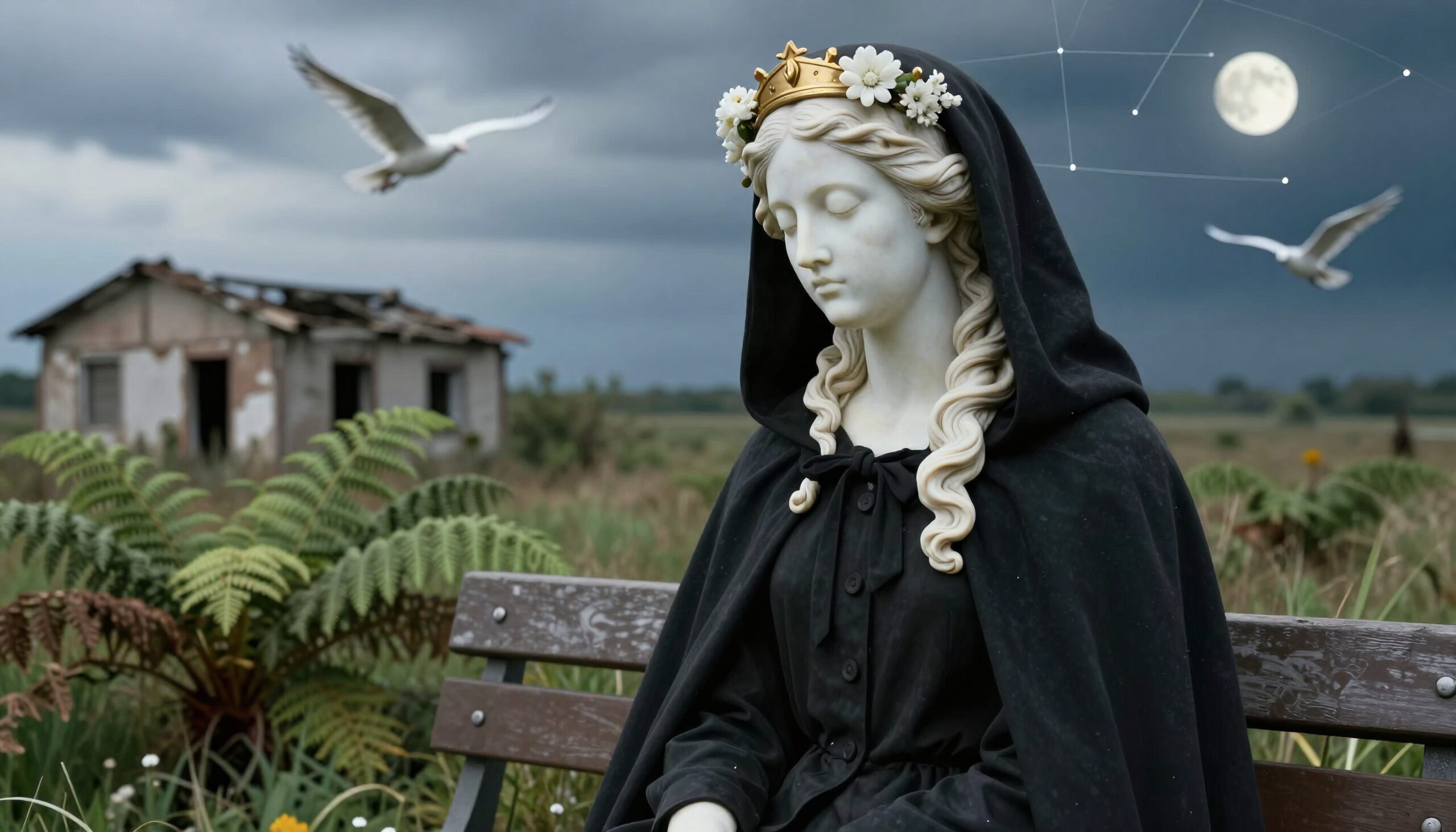 Crowned Mourning Queen