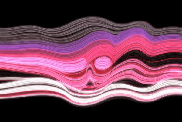 Abstract wavy pink-purple-black-white digital art perfect for wallpapers and screen savers