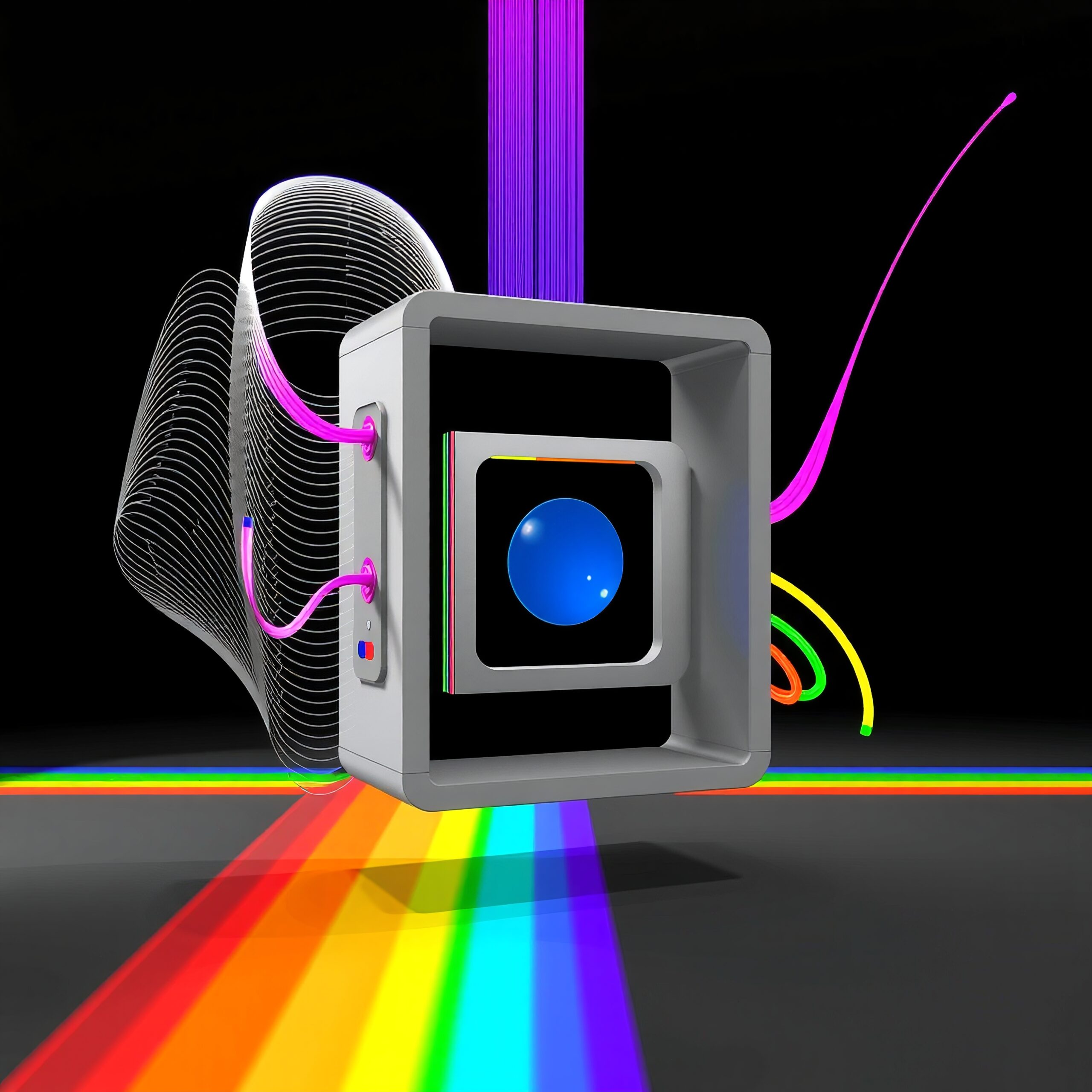 Futuristic prism light dispersion