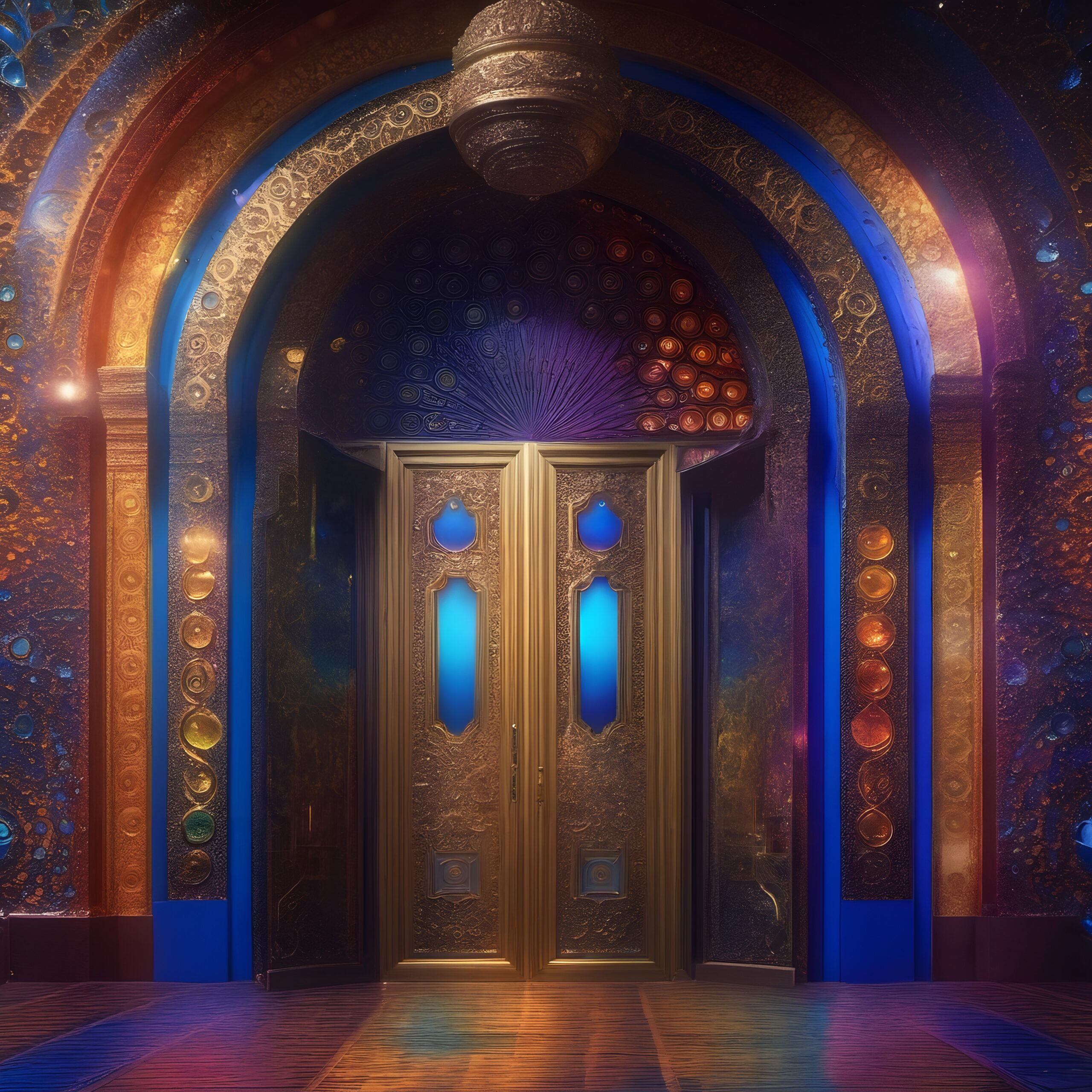 Opulent Doorway with Radiant Colors