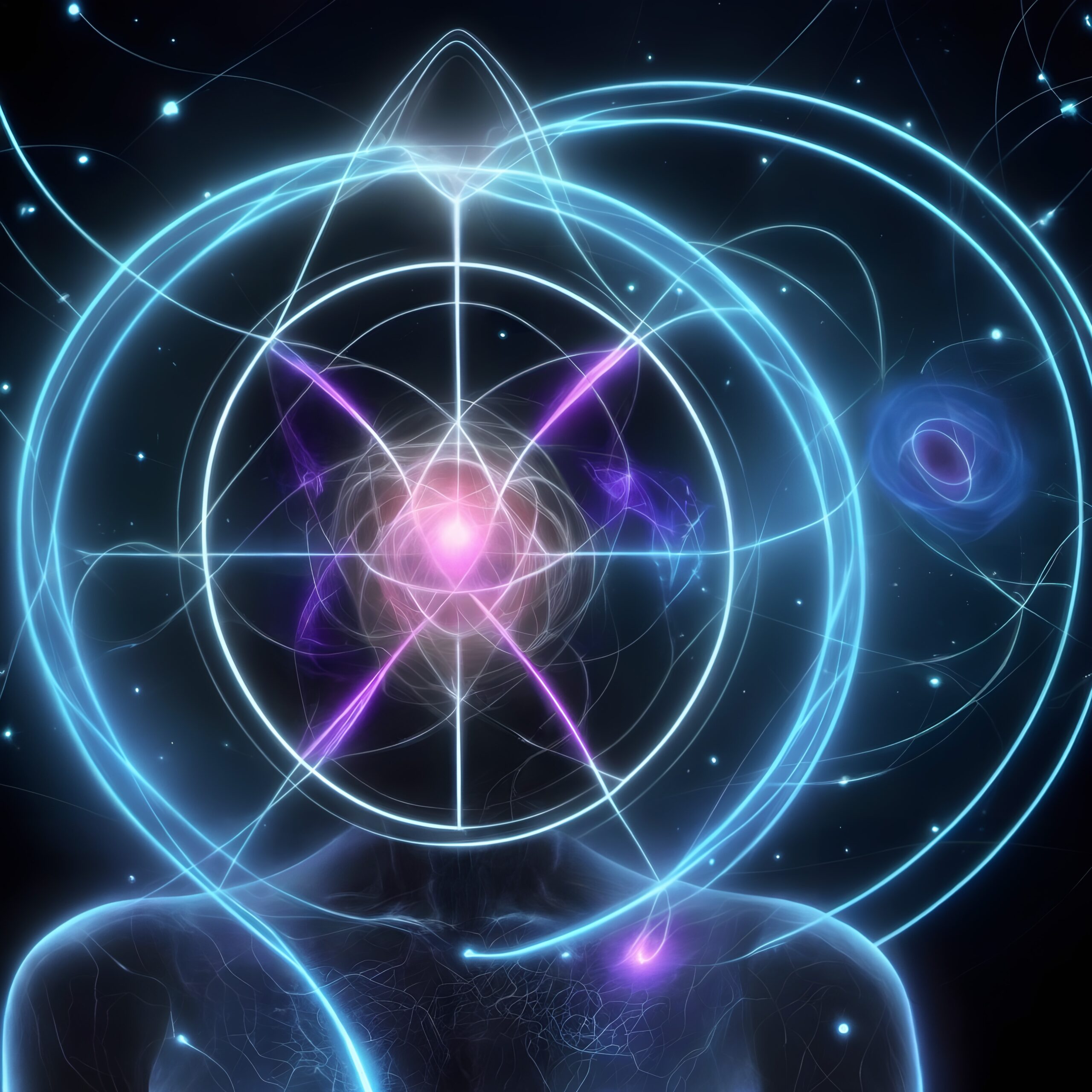 Futuristic Energetic Human Connection