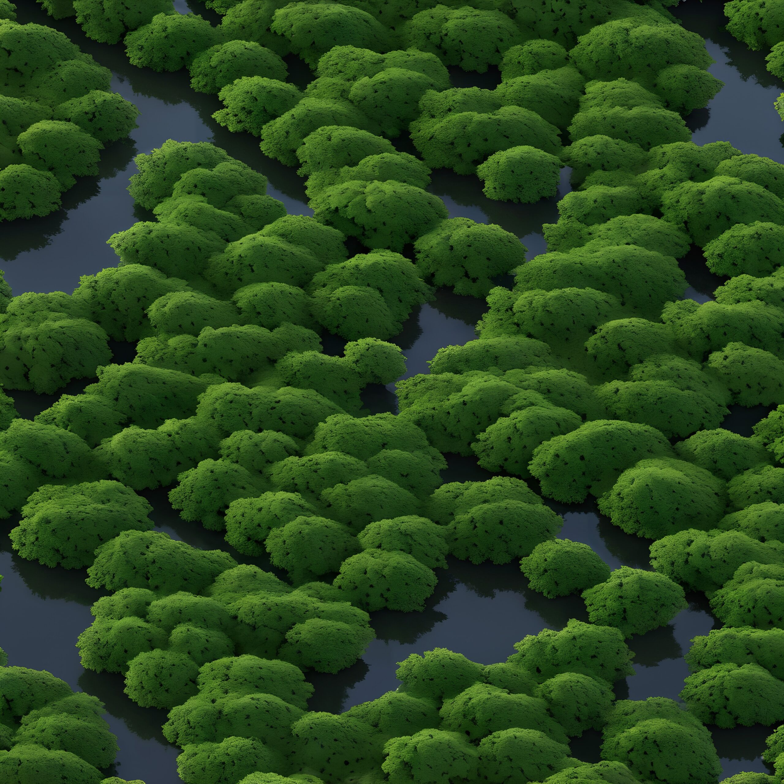 Tranquil Forest and Waterways Scene