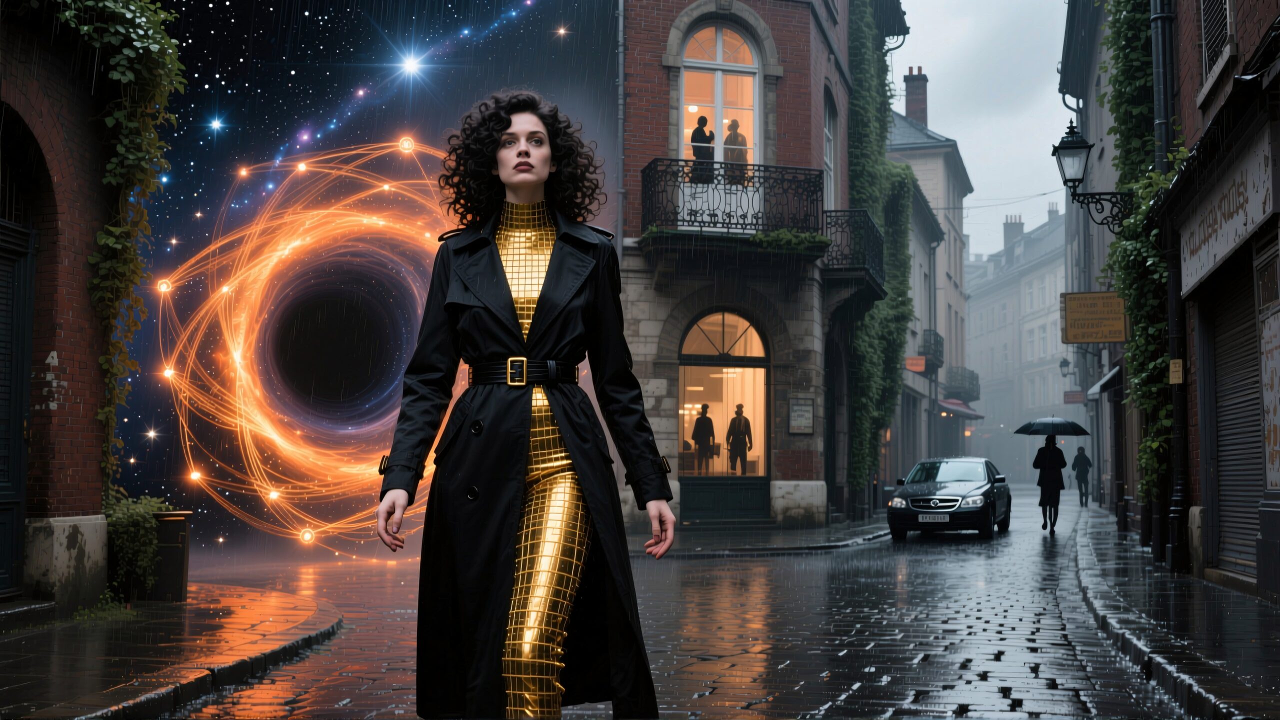 Ethereal Walk Through Cosmic Streets