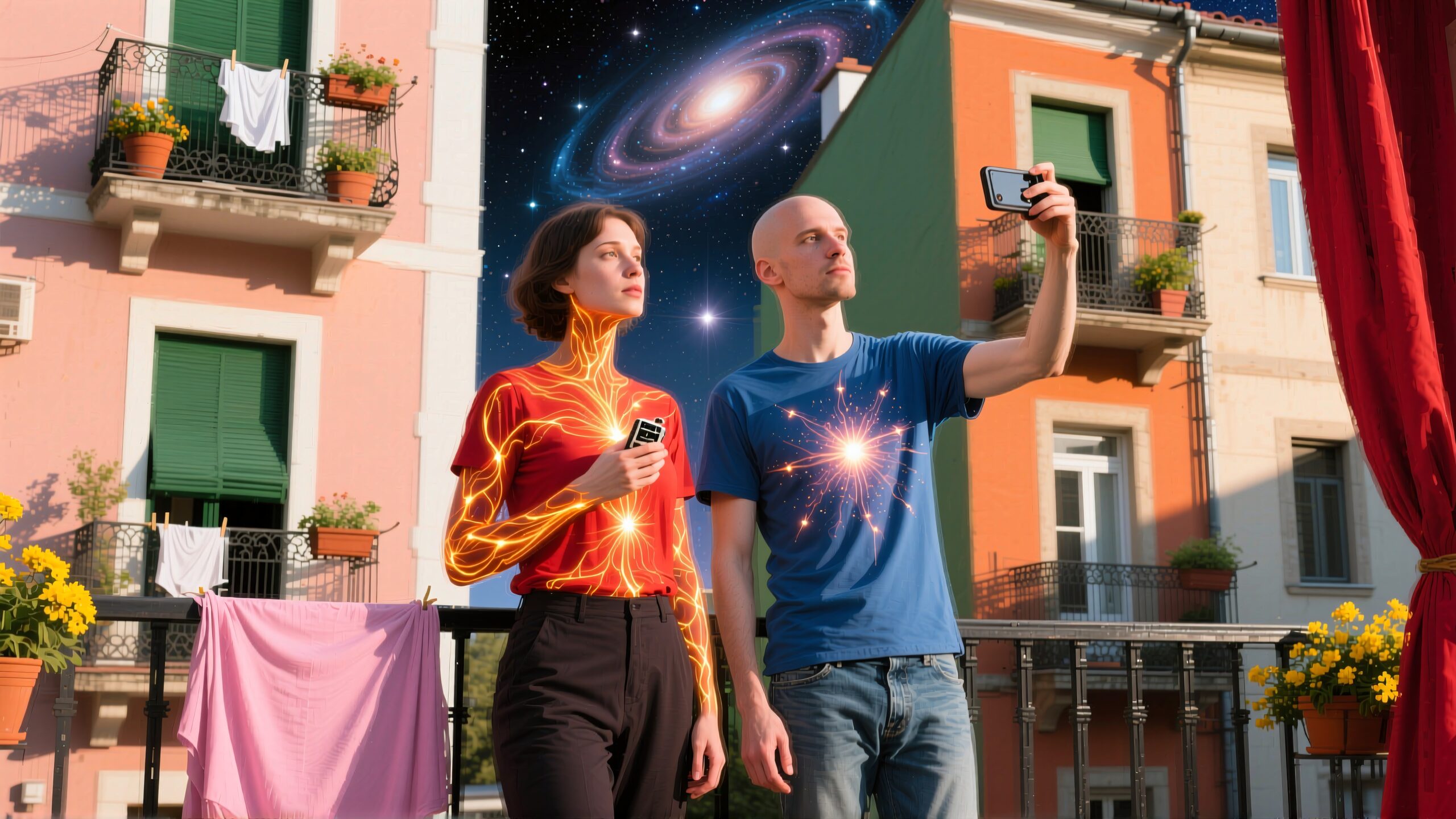 Tech and Galaxy Blend Scene